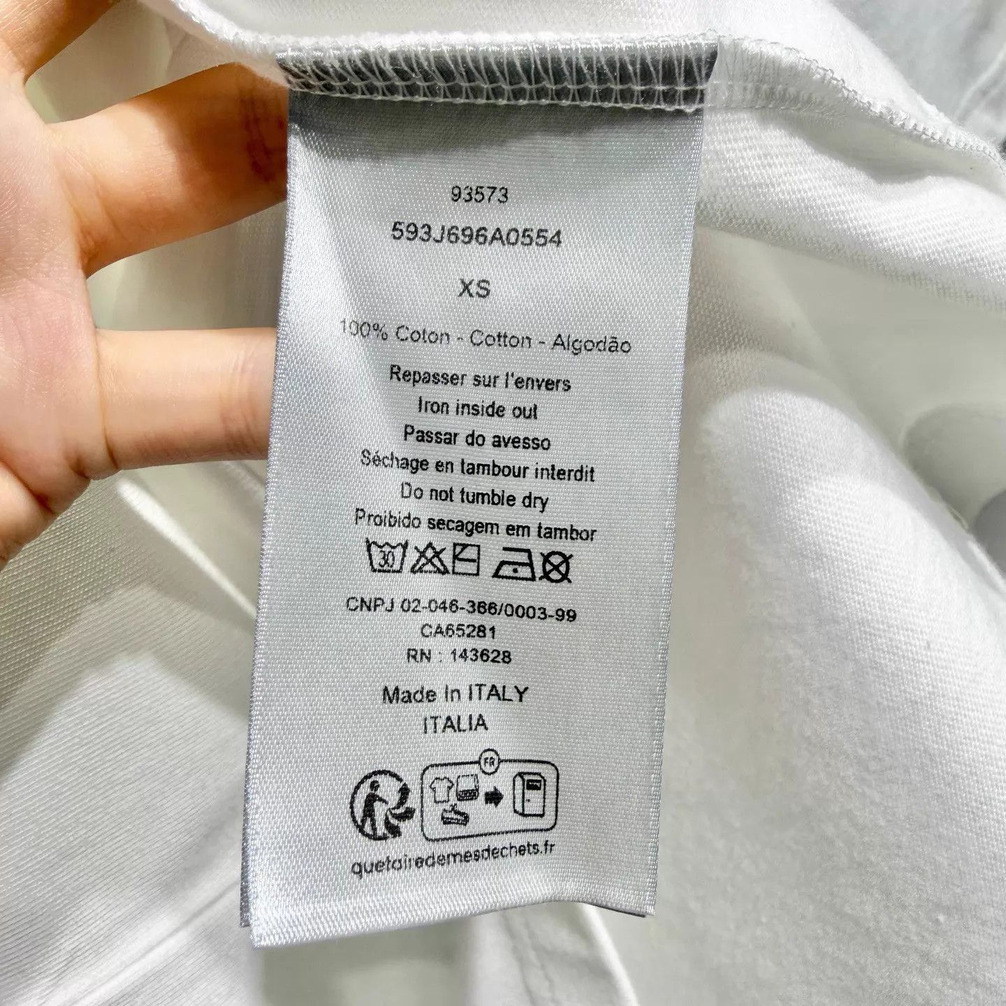 Dior DIOR Reflective Logo Short Sleeve T-Shirt White XS Size US XS / EU 42 / 0 - 4 Thumbnail