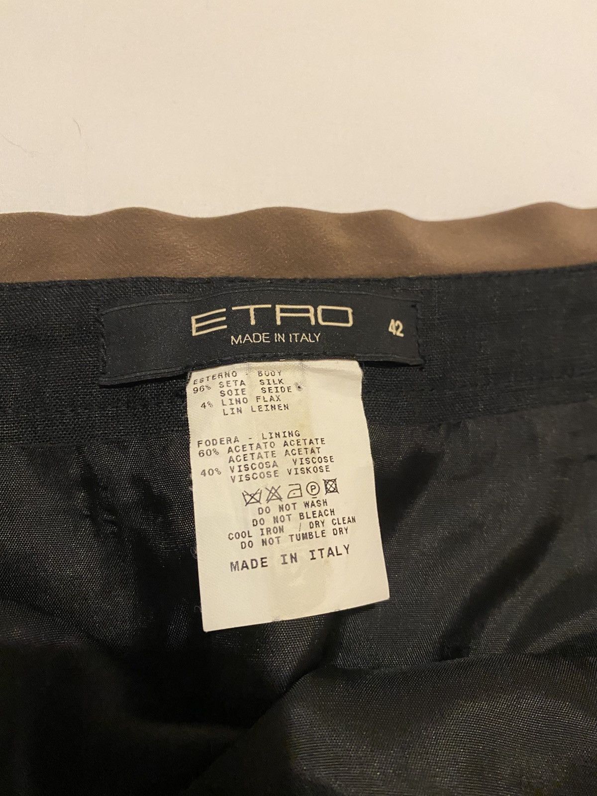 Designer × Etro Etro crazy mini skirts size 38 print made in italy silk lino Size 27" / US 4 / IT 40 - 2 Thumbnail