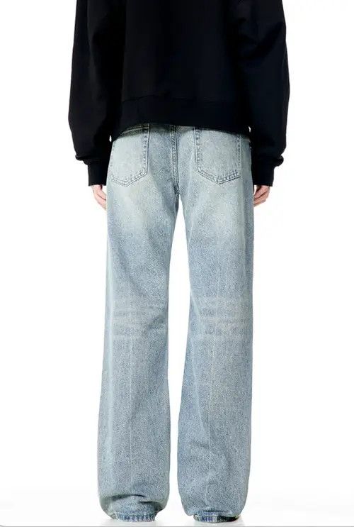 VIBE American light blue vintage washed flared casual jeans y2k Size US 32 / EU 48 - 5 Thumbnail
