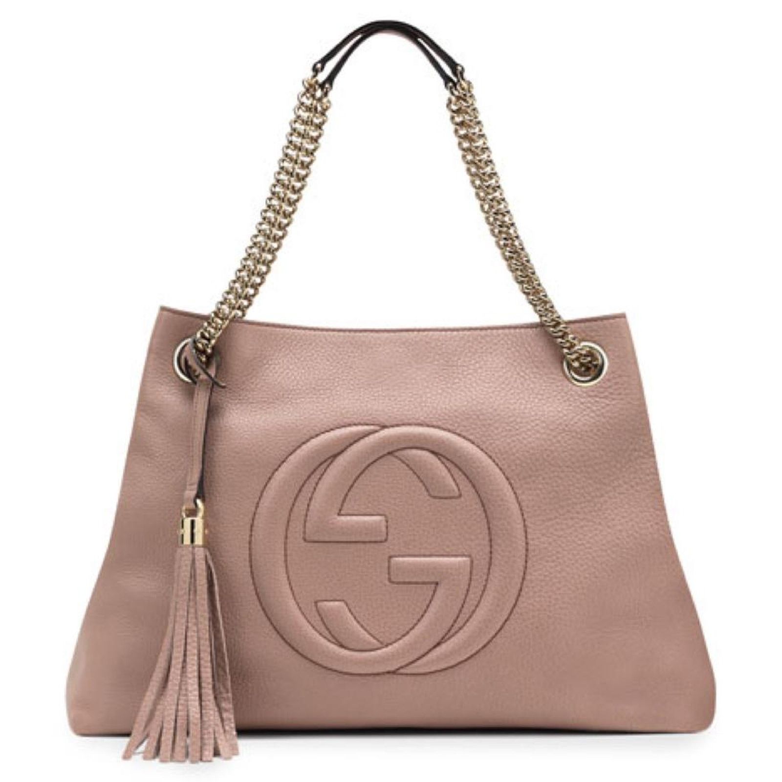 Gucci GG logo embroidered soho disco leather shoulder bag tote Size ONE SIZE - 1 Thumbnail