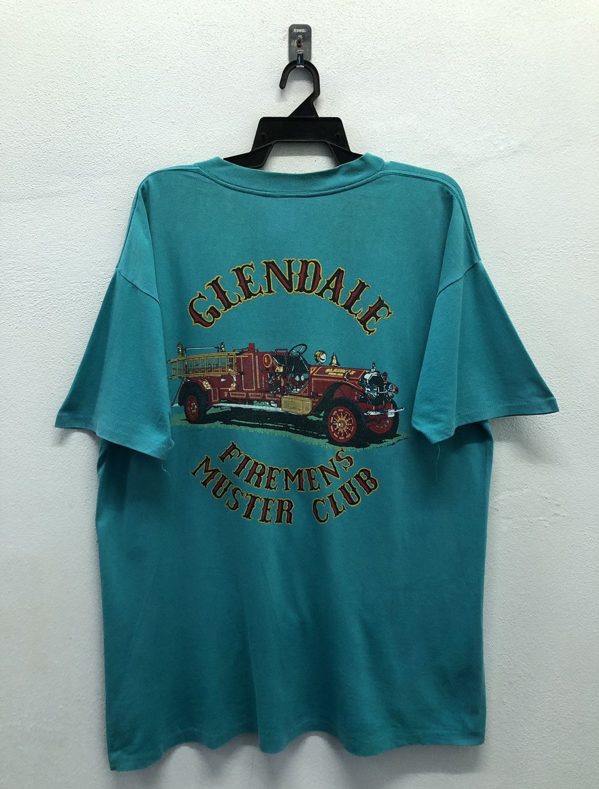 Vintage Vintage Oneita Glendale Firemens Muster Club T-Shirt Size US XL / EU 56 / 4 - 1 Thumbnail
