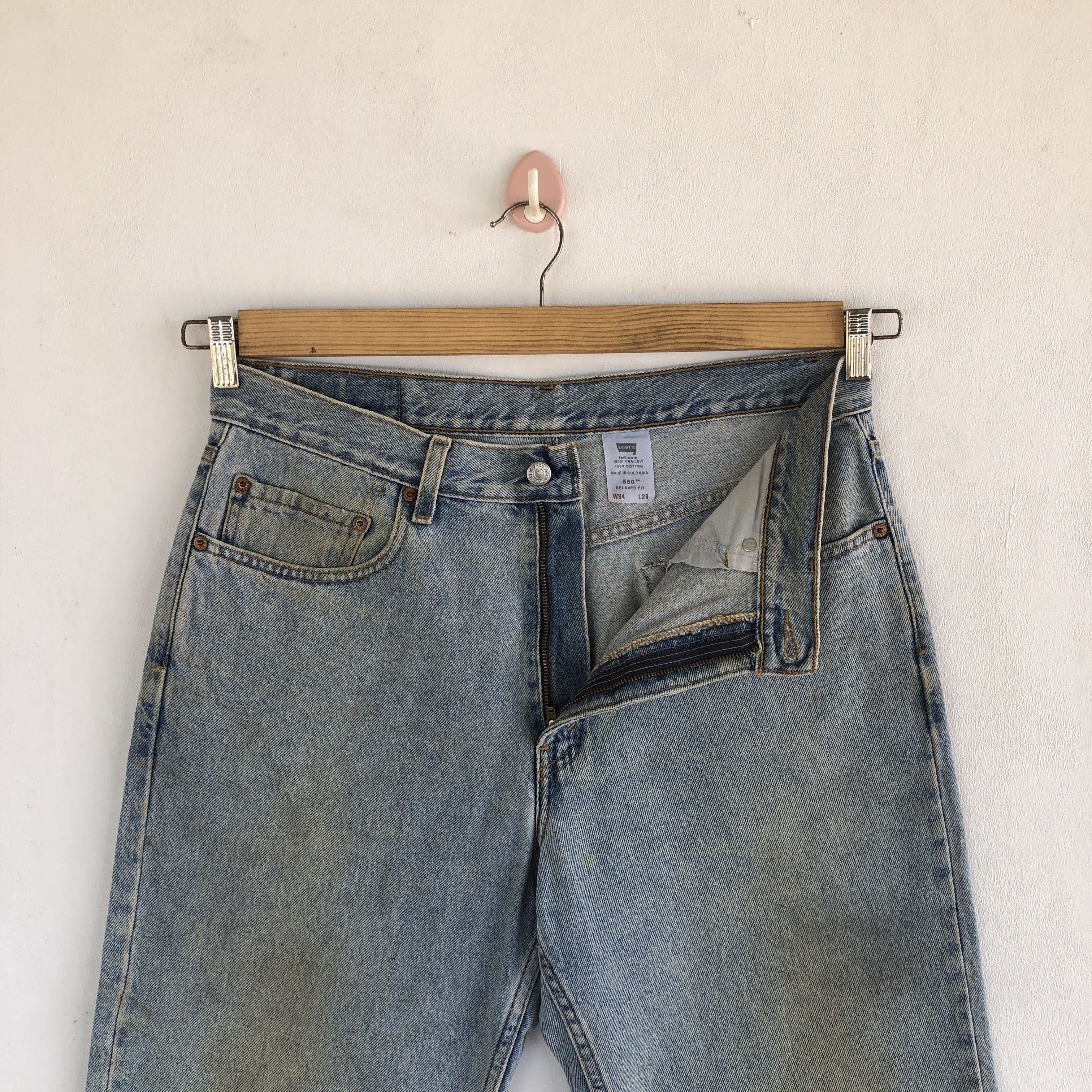 Jean Vintage Levis Mud Wash Jeans Dirty Levi's 550 Faded Denim Size US 32 / EU 48 - 6 Thumbnail
