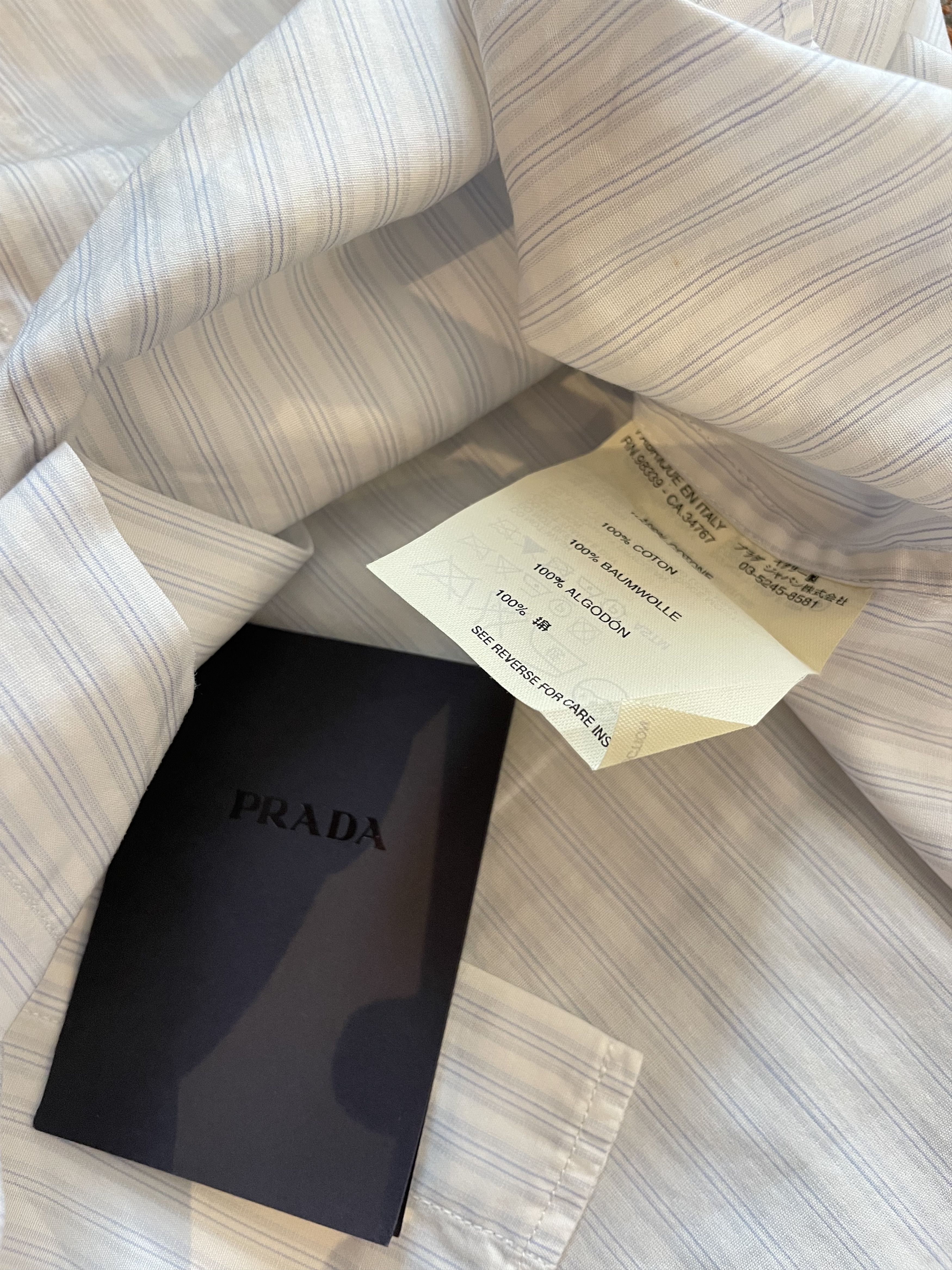 Prada Prada Light Blue Shirt Size US M / EU 48-50 / 2 - 8 Thumbnail