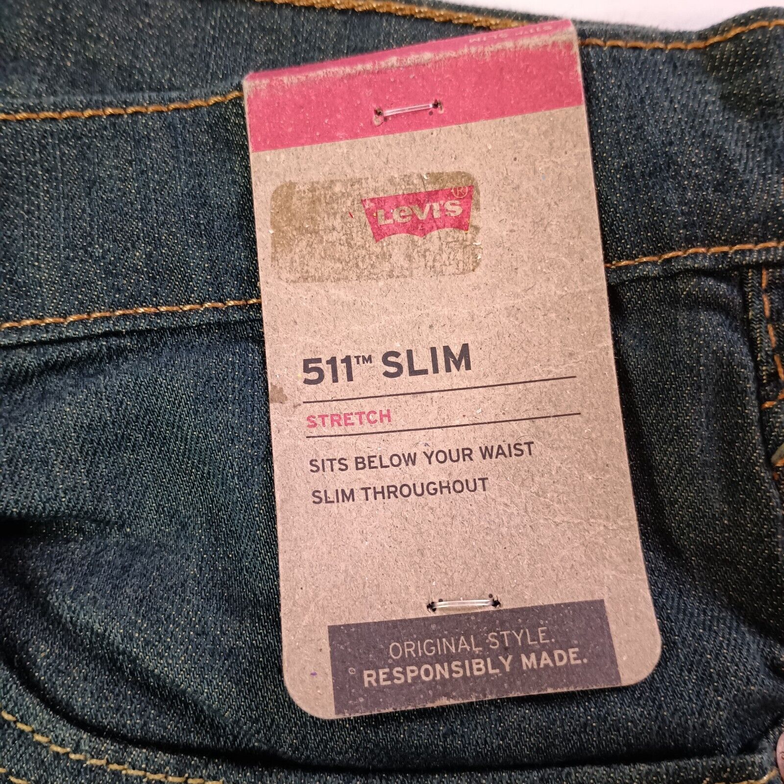 Levi's Levi's 511 Slim Fit Jeans Men's 42x32 Playa Green Stretch Size US 42 / EU 58 - 5 Thumbnail