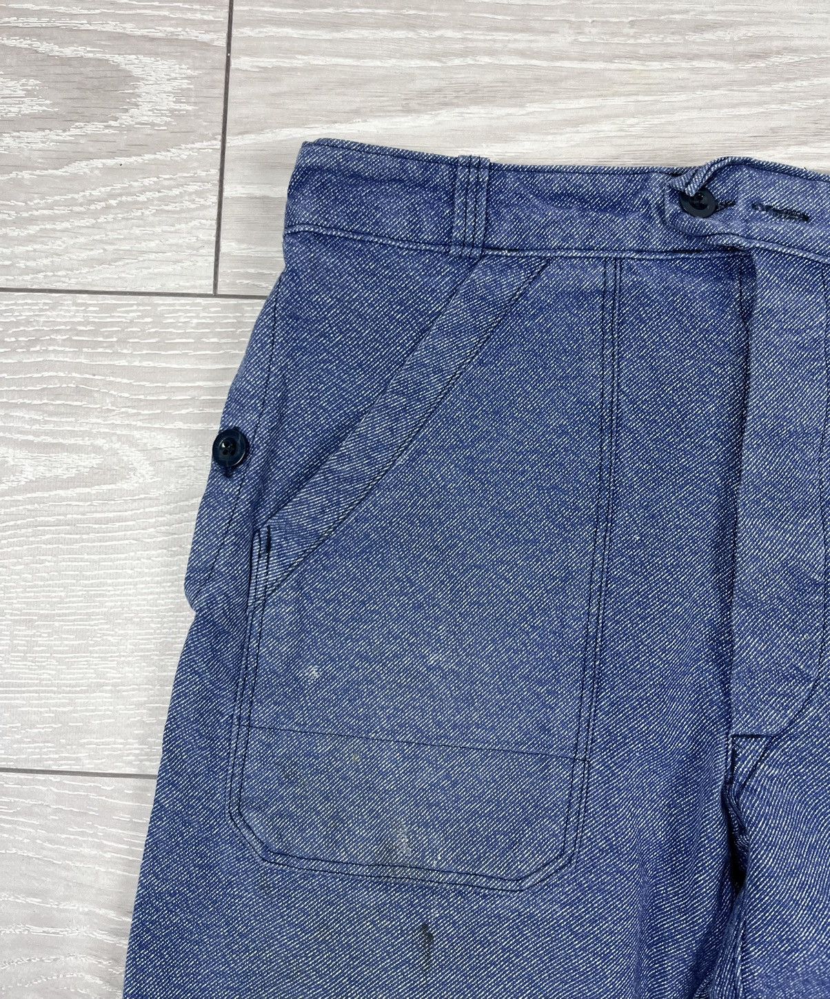 Le Laboureur Le Laboureur Vintage 80s Blue French Work Canvas Pants Size US 32 / EU 48 - 7 Thumbnail