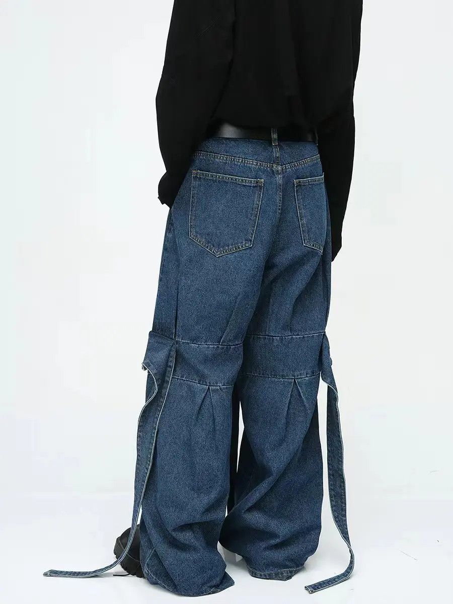 Japanese Brand × Jean Deconstructed Design Strappy Hip Hop Jeans Size US 33 - 2 Thumbnail