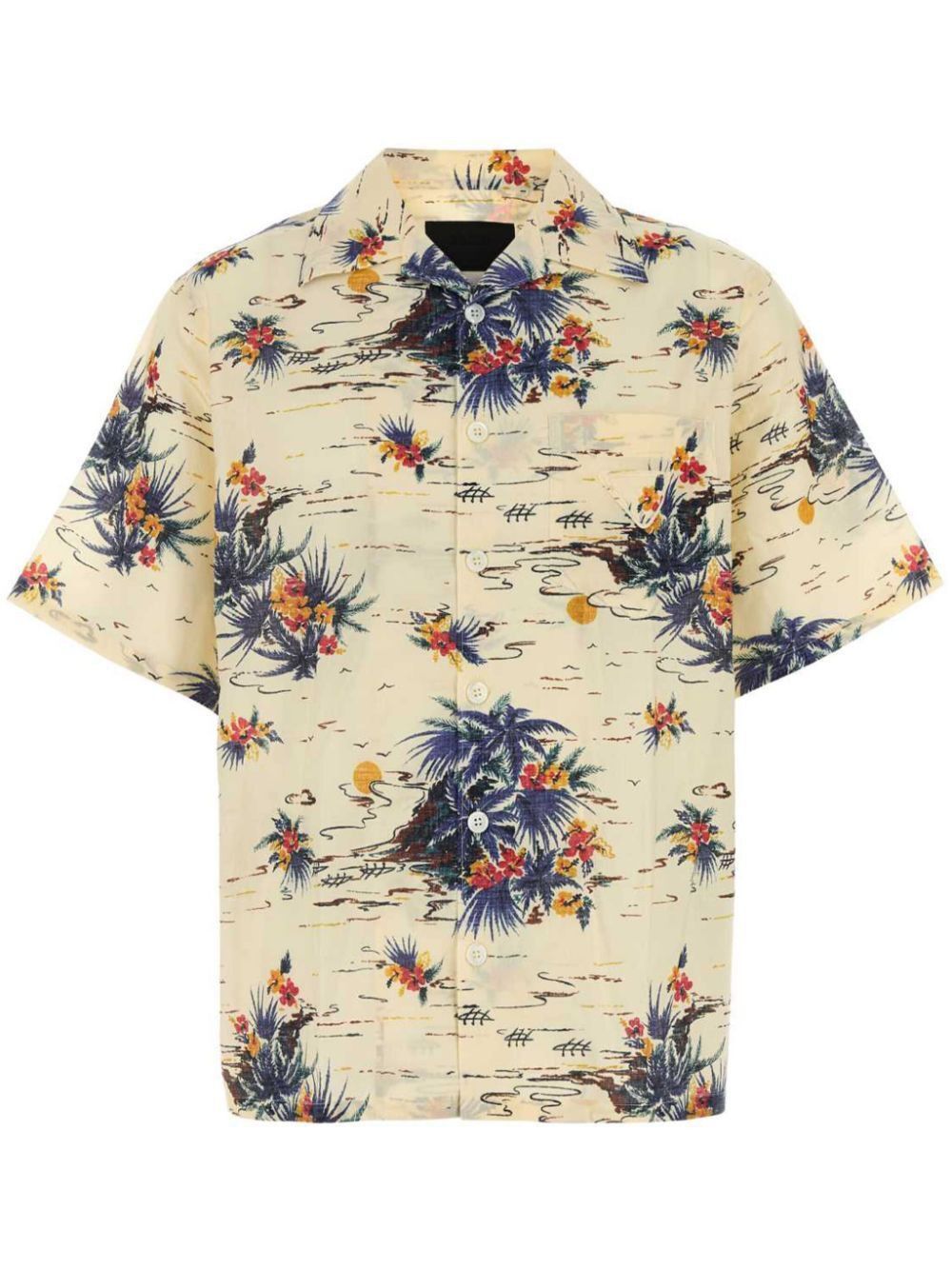 Prada HAWAII BATISTA COTTON SHORT-SLEEVED SHIRT Size US XL / EU 56 / 4 - 1 Thumbnail