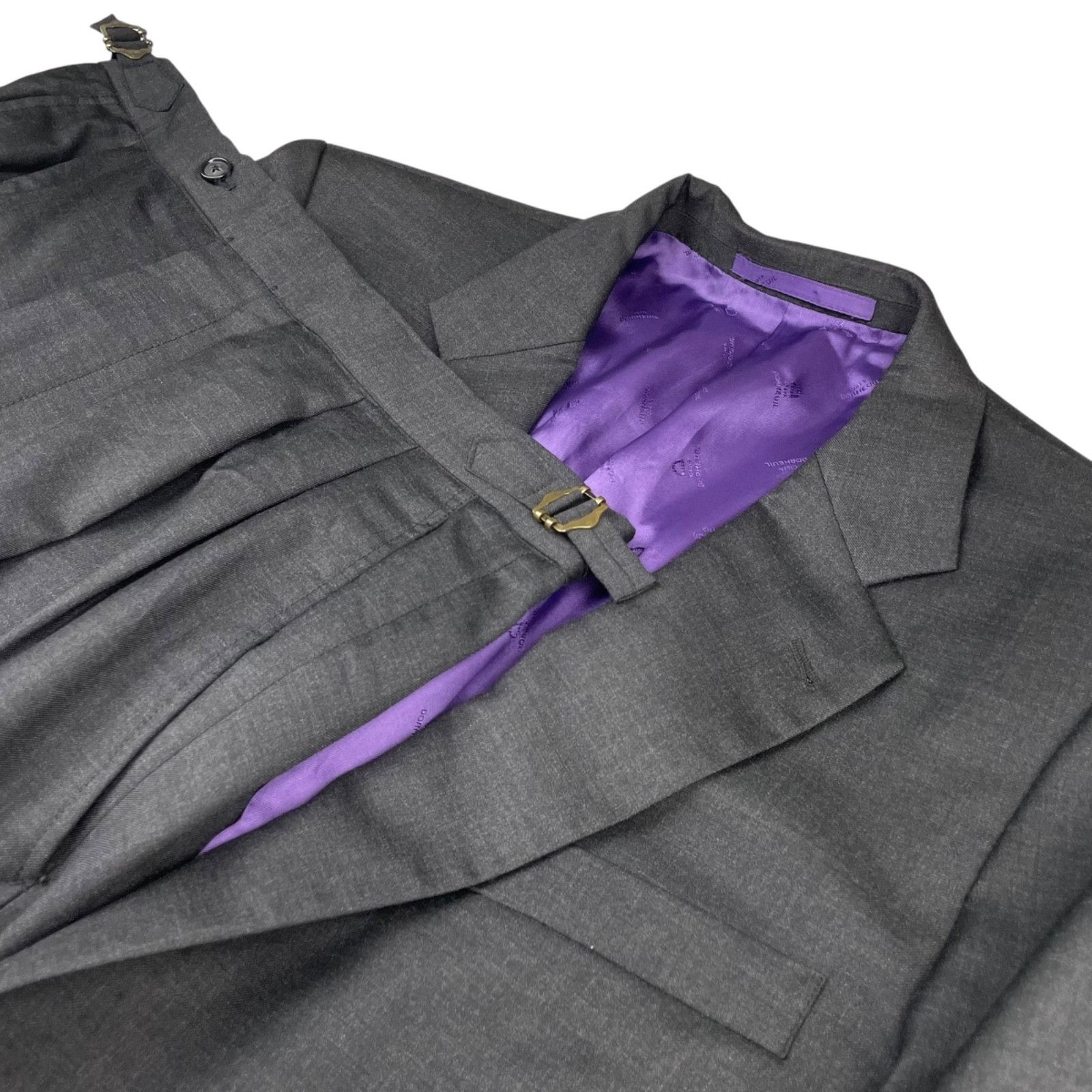 Other Dormeuil Men's 100% Wool Surgeon's Cuffs Suit Charcoal Gray Size 38S - 1 Thumbnail