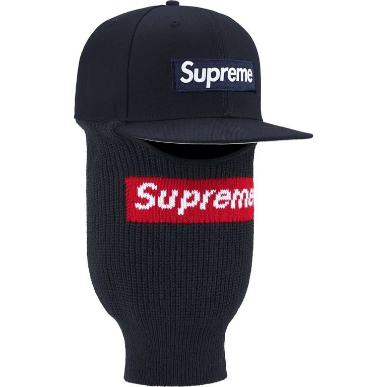 New Era × Supreme Supreme Box Logo New Era 59FIFTY Hat + Balaclava Navy 7 3/8 Size ONE SIZE - 2 Thumbnail
