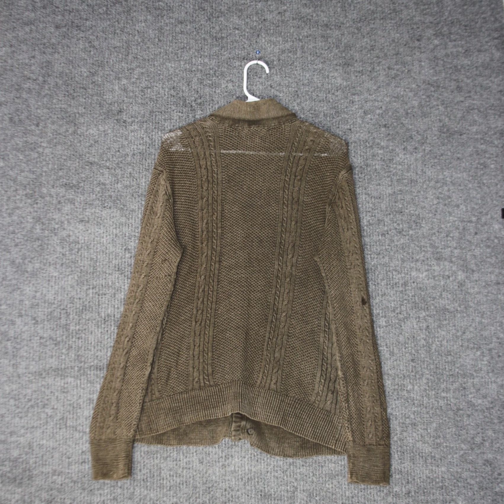 John Varvatos John Varvatos USA Cardigan Mens M Brown Cable-Knit Sweater Shawl Collar Size US M / EU 48-50 / 2 - 4 Thumbnail