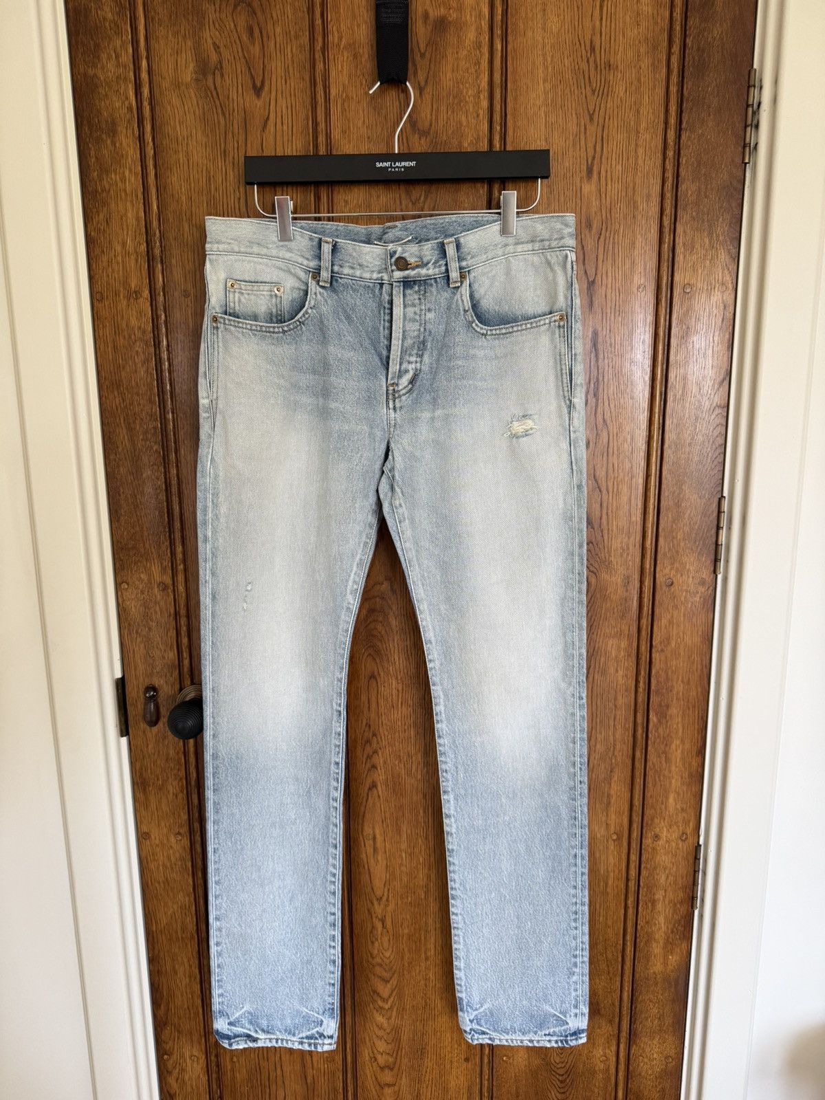 SS23 Saint Laurent distressed slim jeans Santa Monica 31