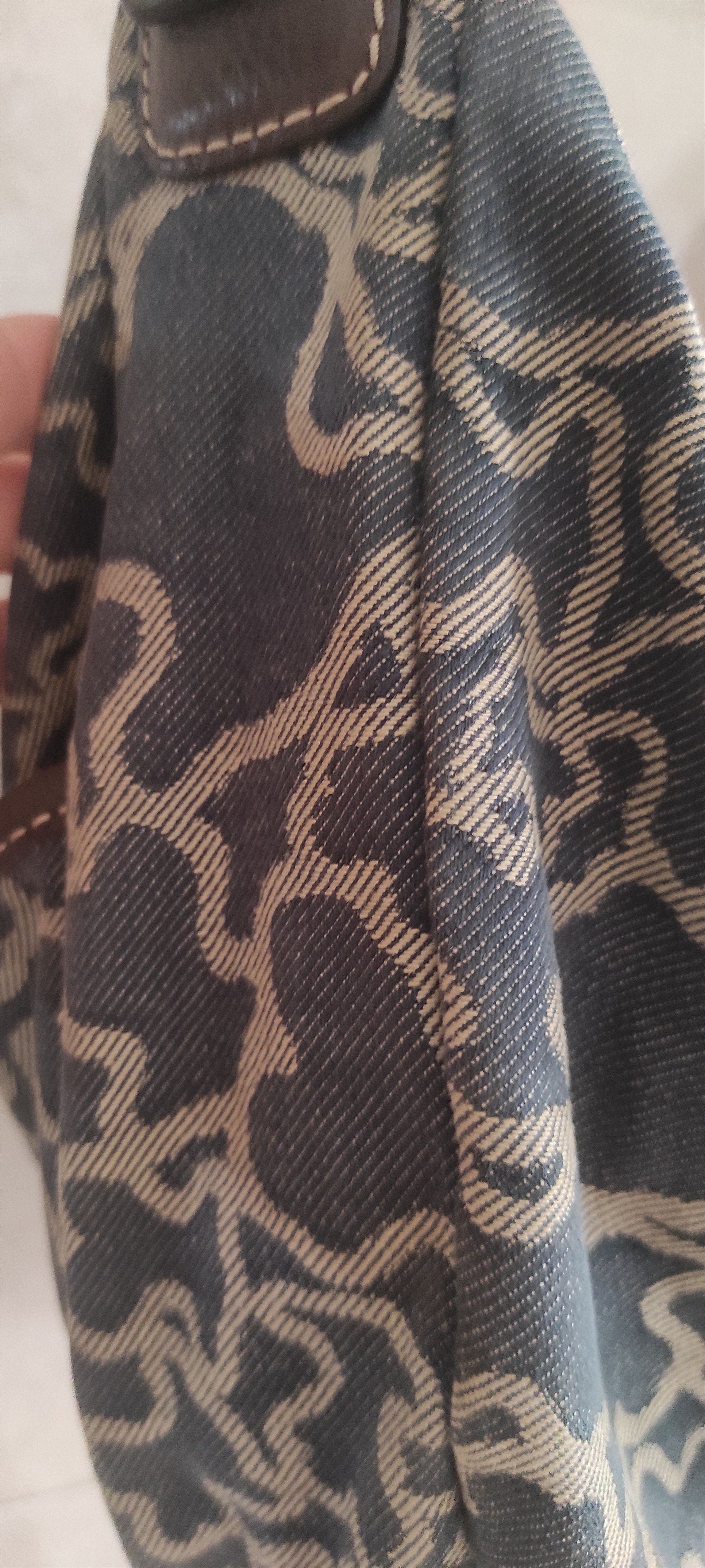 TOUS TOUS Kaos Print Denim Canvas Hobo Shoulder Bag Size ONE SIZE - 18 Thumbnail