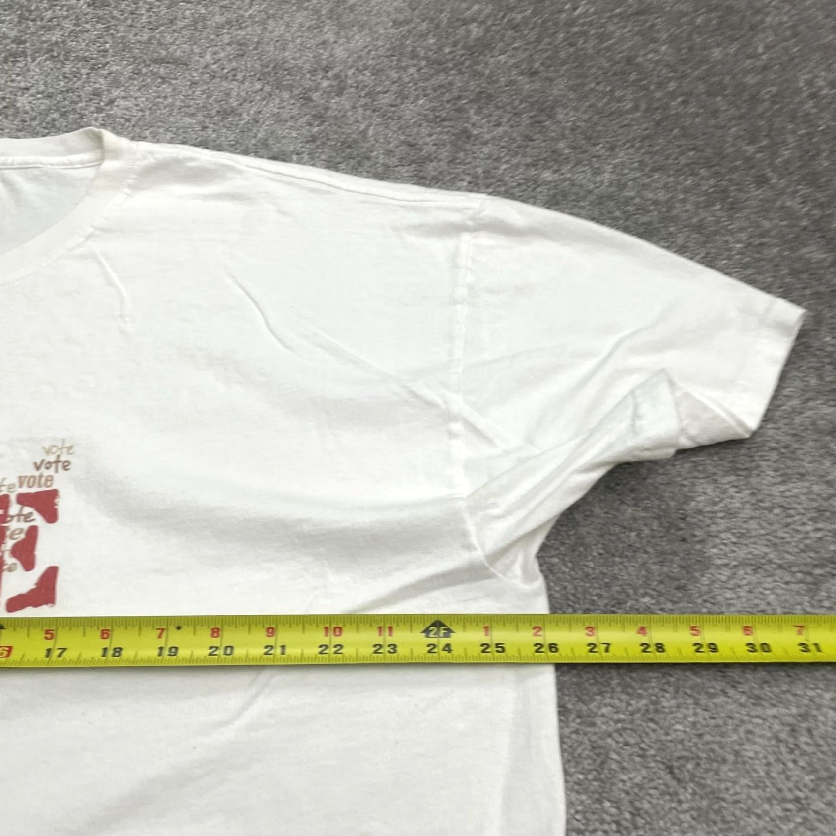 Hanes Hanes White T-Shirt Mens 2XL Crew Neck 100% Cotton Graphic Voting Tee Size US XXL / EU 58 / 5 - 7 Thumbnail