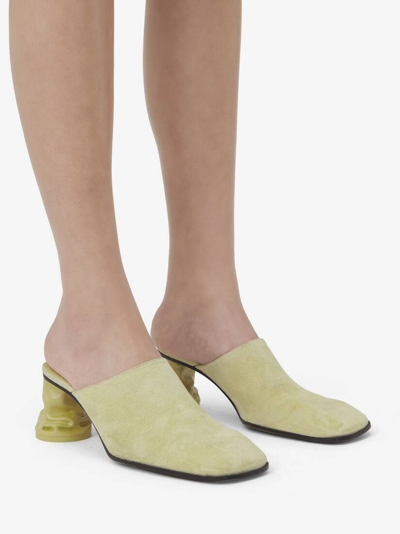 Alexander McQueen o1w1db10925 Crush Mule in Green Size US 7 / IT 37 - 4 Thumbnail