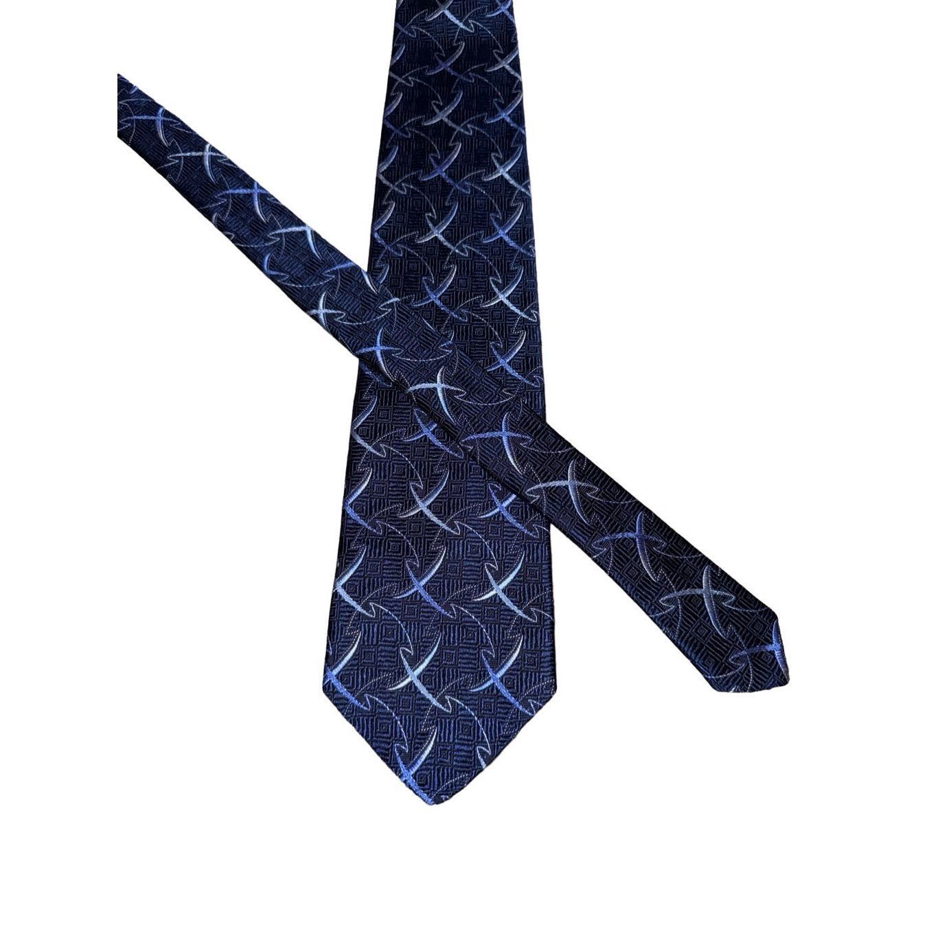 Paul Stuart Paul Stuart Navy Slice 100% Silk Handmade in USA Neck Tie Size ONE SIZE - 1 Thumbnail