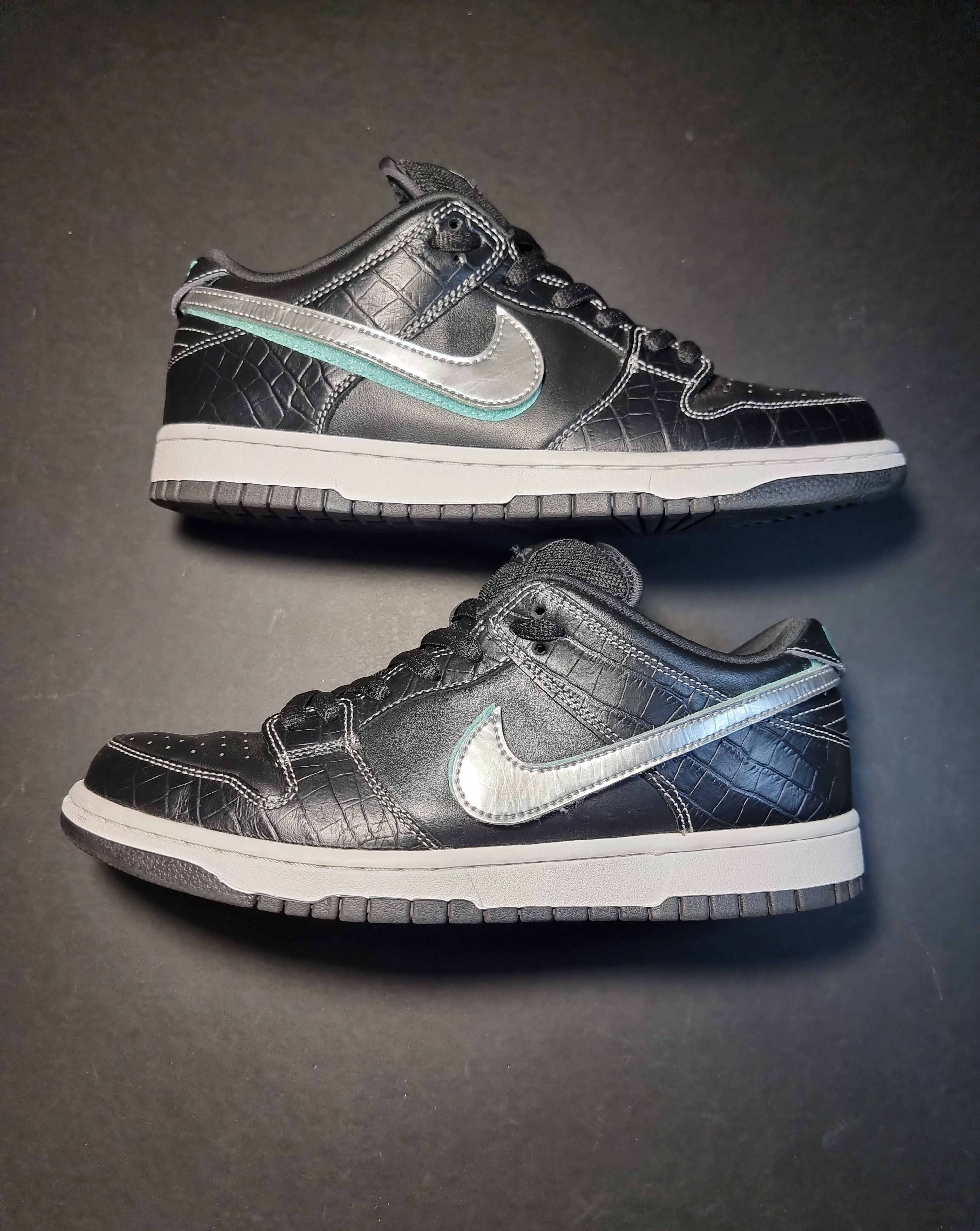 Nike SB Nike SB Dunk Low Diamond Supply Co. Black Diamond Size US 9.5 / EU 42-43 - 2 Thumbnail
