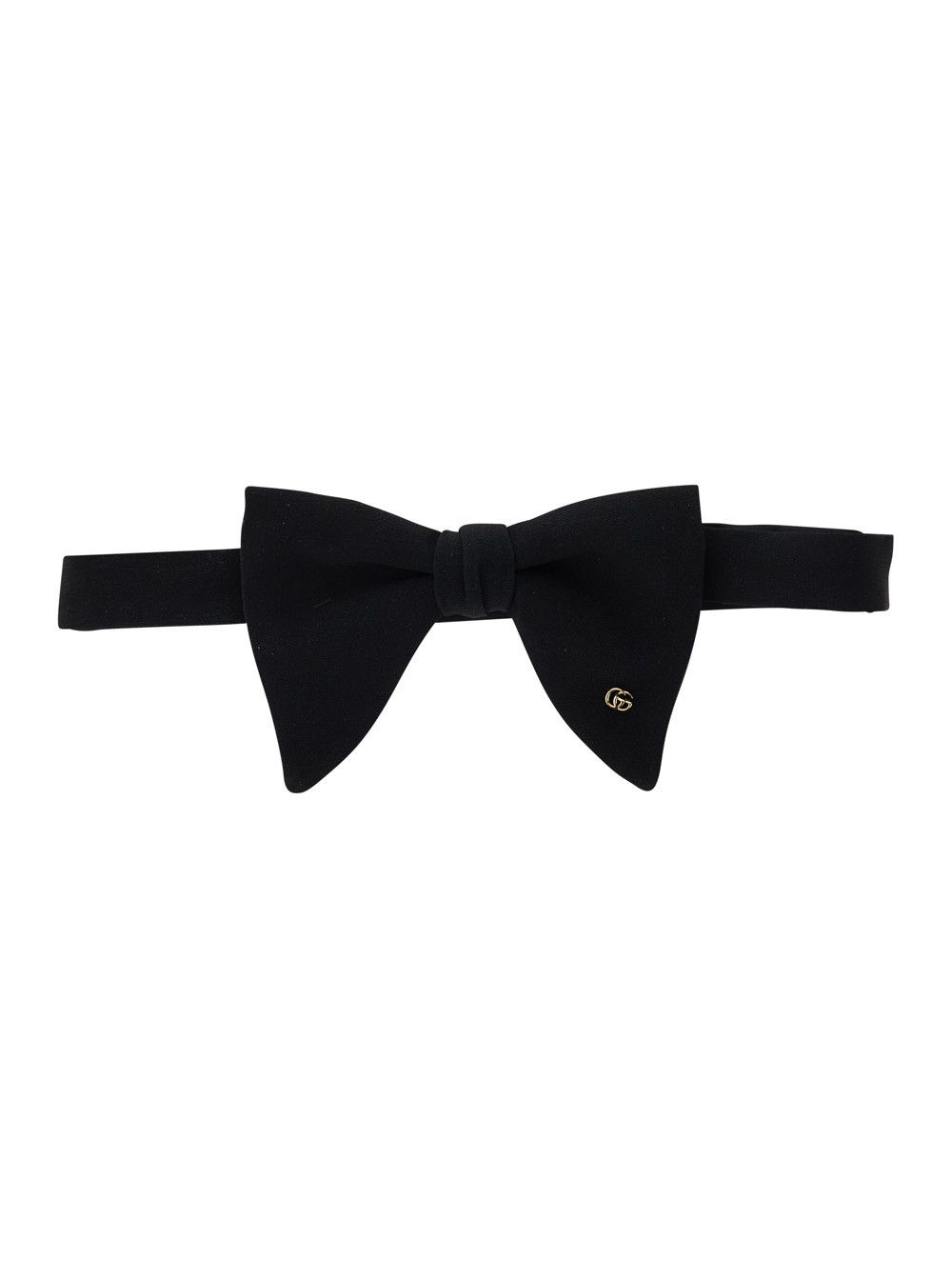 Gucci Black Bow Tie with GG Plate on the Front in Silk for Men Size ONE SIZE - 1 Thumbnail