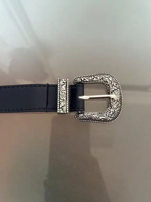 Japanese Brand × Vintage Y2K Buckle Belt (navy) Size 32 - 2 Thumbnail