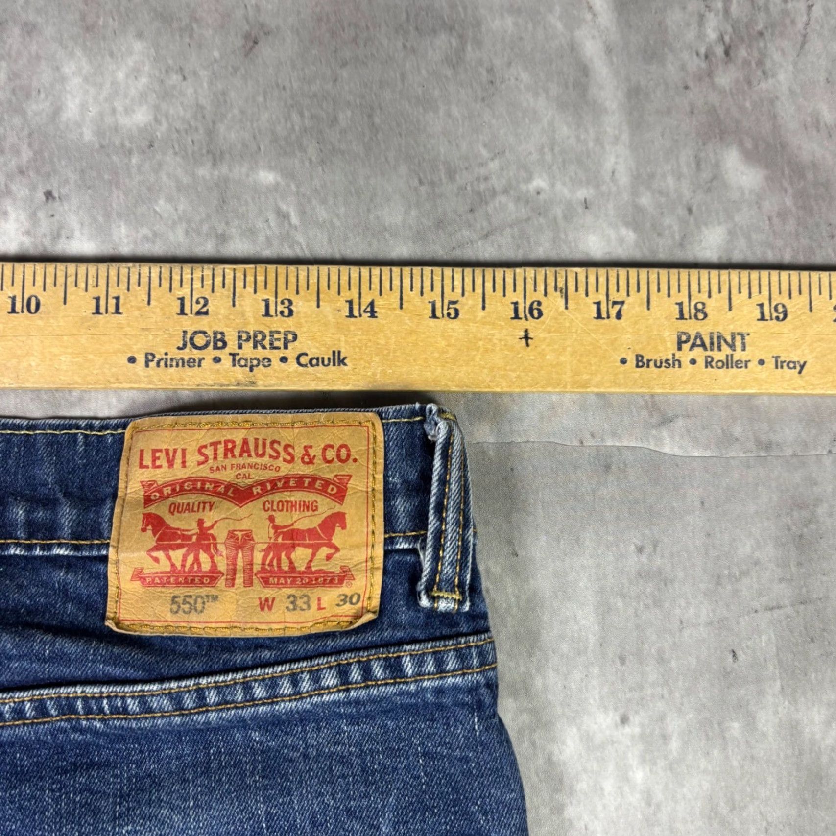 Levi's Levis Jeans 550 Relaxed Fit Mens 30x27 Blue Denim Medium Wash Vintage 90s Pants Straight Size US 30 / EU 46 - 3 Thumbnail