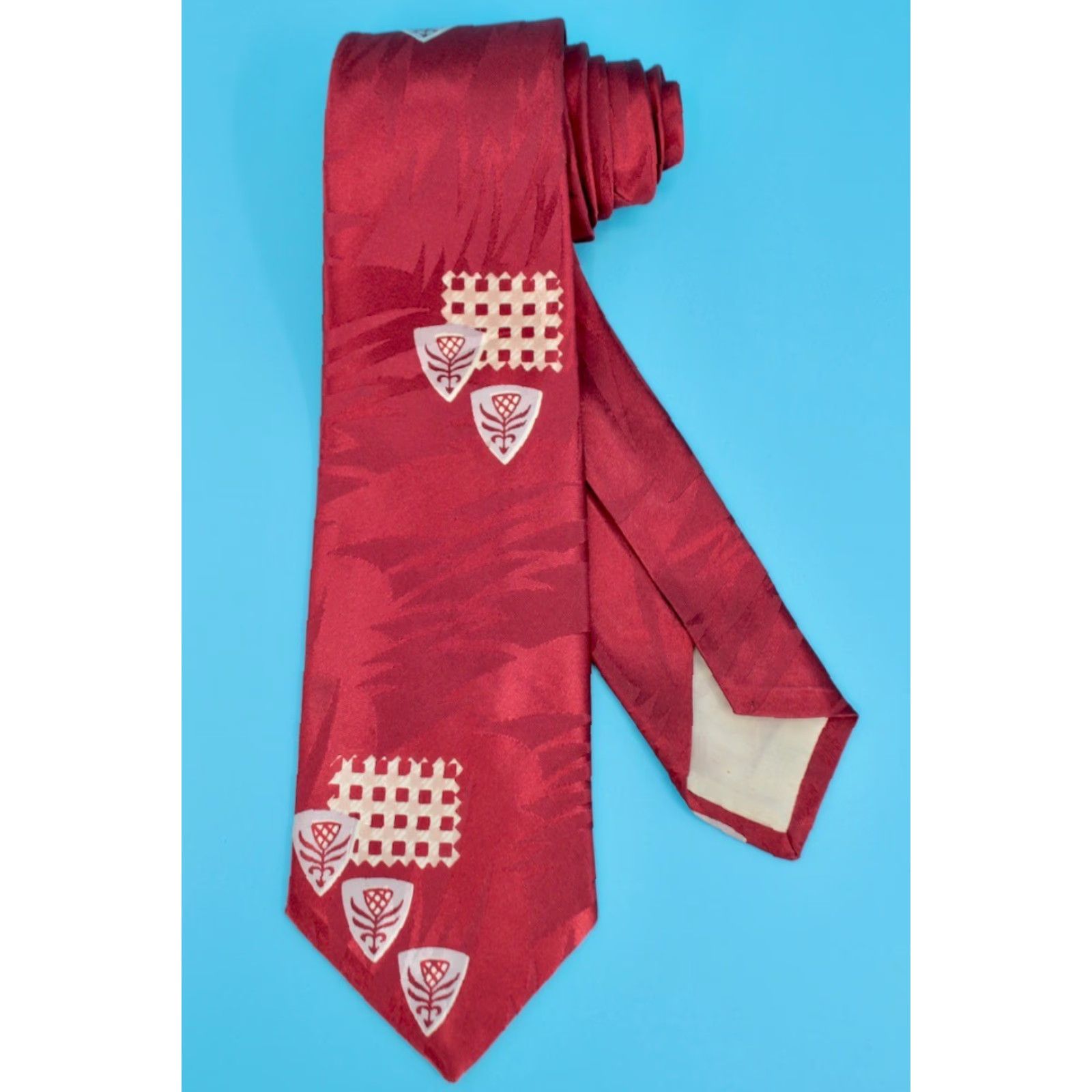 Vintage VINTAGE Men's 1950s Red Necktie 50s Tie Size ONE SIZE - 2 Thumbnail