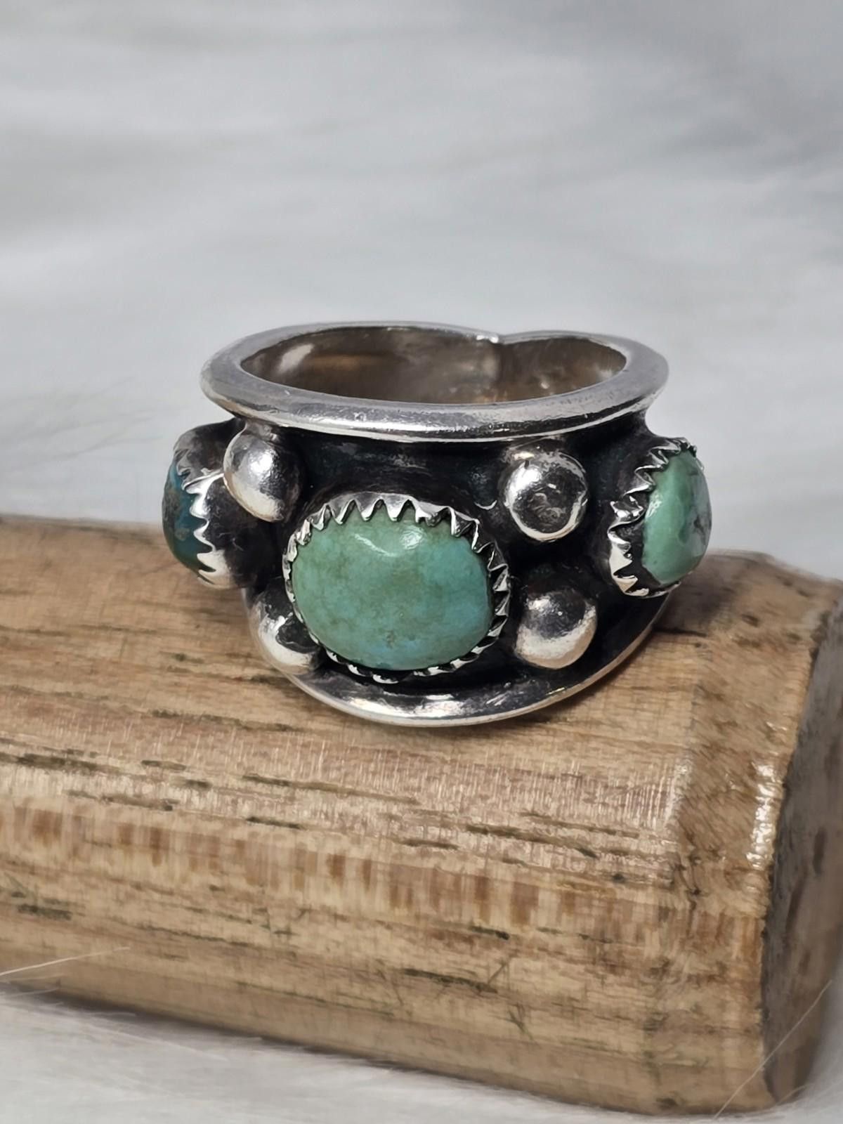 Other Vintage Turquoise 3-Stone Ring Sz 6.75 Southwestern Size ONE SIZE - 1 Thumbnail