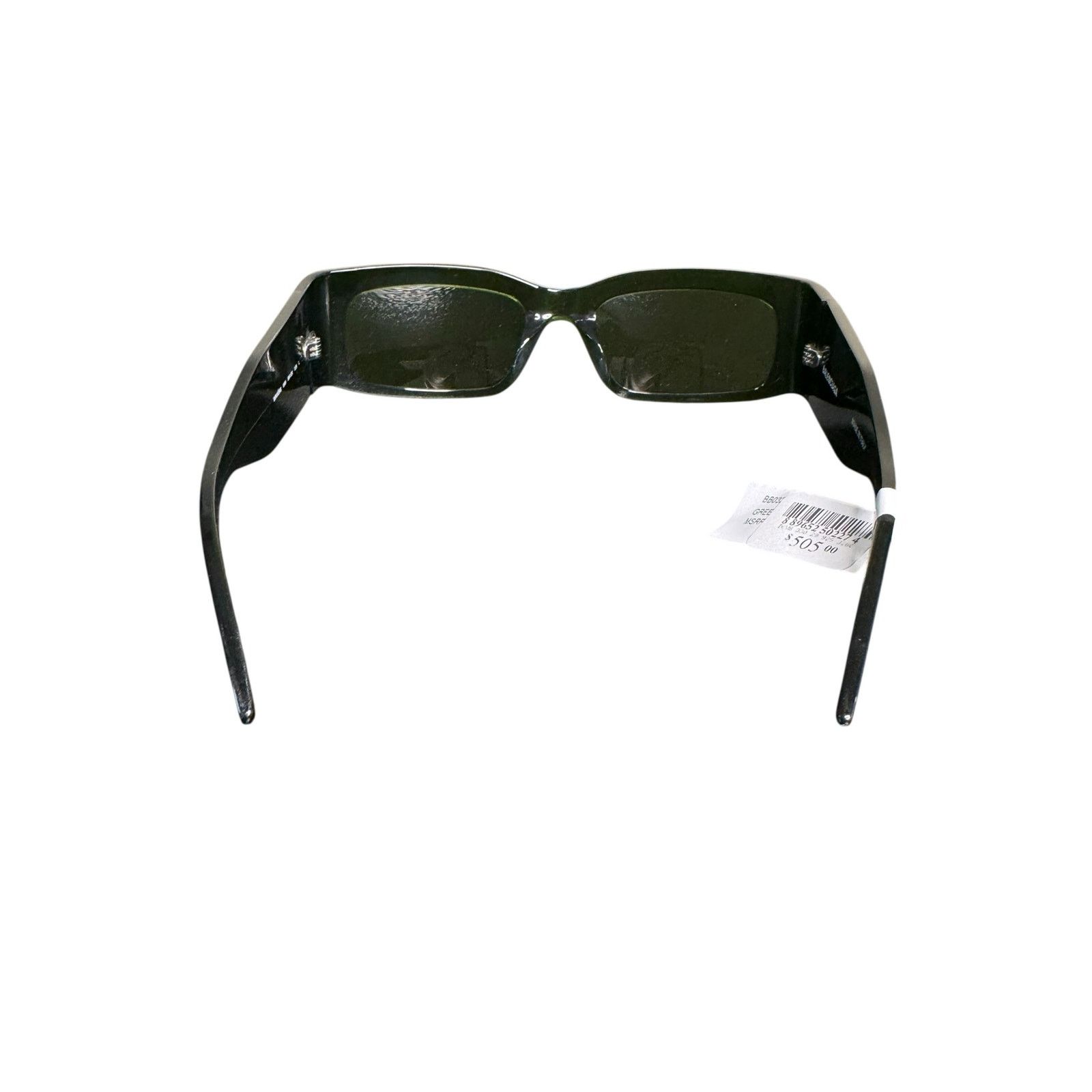 Balenciaga Balenciaga NWT Paper 56MM Rectangular Sunglasses in Green Size ONE SIZE - 8 Thumbnail