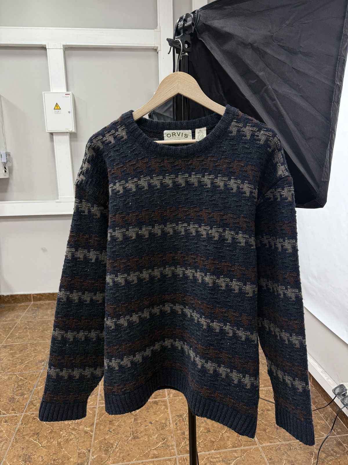 Orvis 🇺🇸 Vintage 90s Orvis Southwestern Navajo Fisherman Sweater Size US XL / EU 56 / 4 - 1 Thumbnail