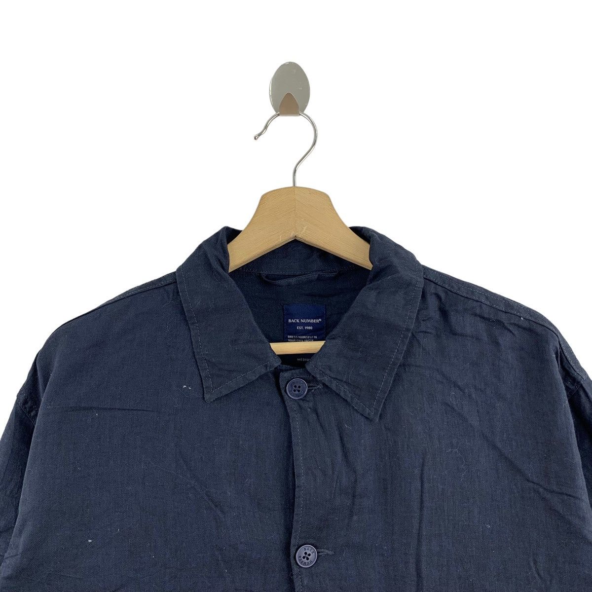 Japanese Brand BACK NUMBER Japan Brand Button Up Black Denim Jeans Coat Size US M / EU 48-50 / 2 - 2 Thumbnail