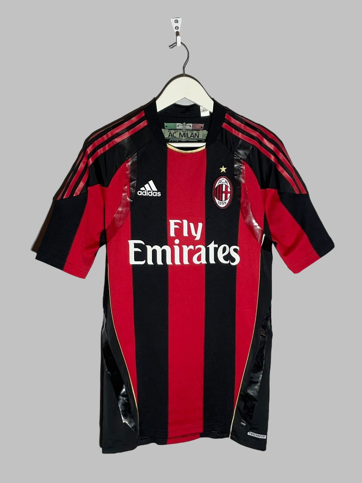 Adidas AC Milan Adidas Techfit 2010/11 Football Shirt Player Issue Size US L / EU 52-54 / 3 - 1 Thumbnail