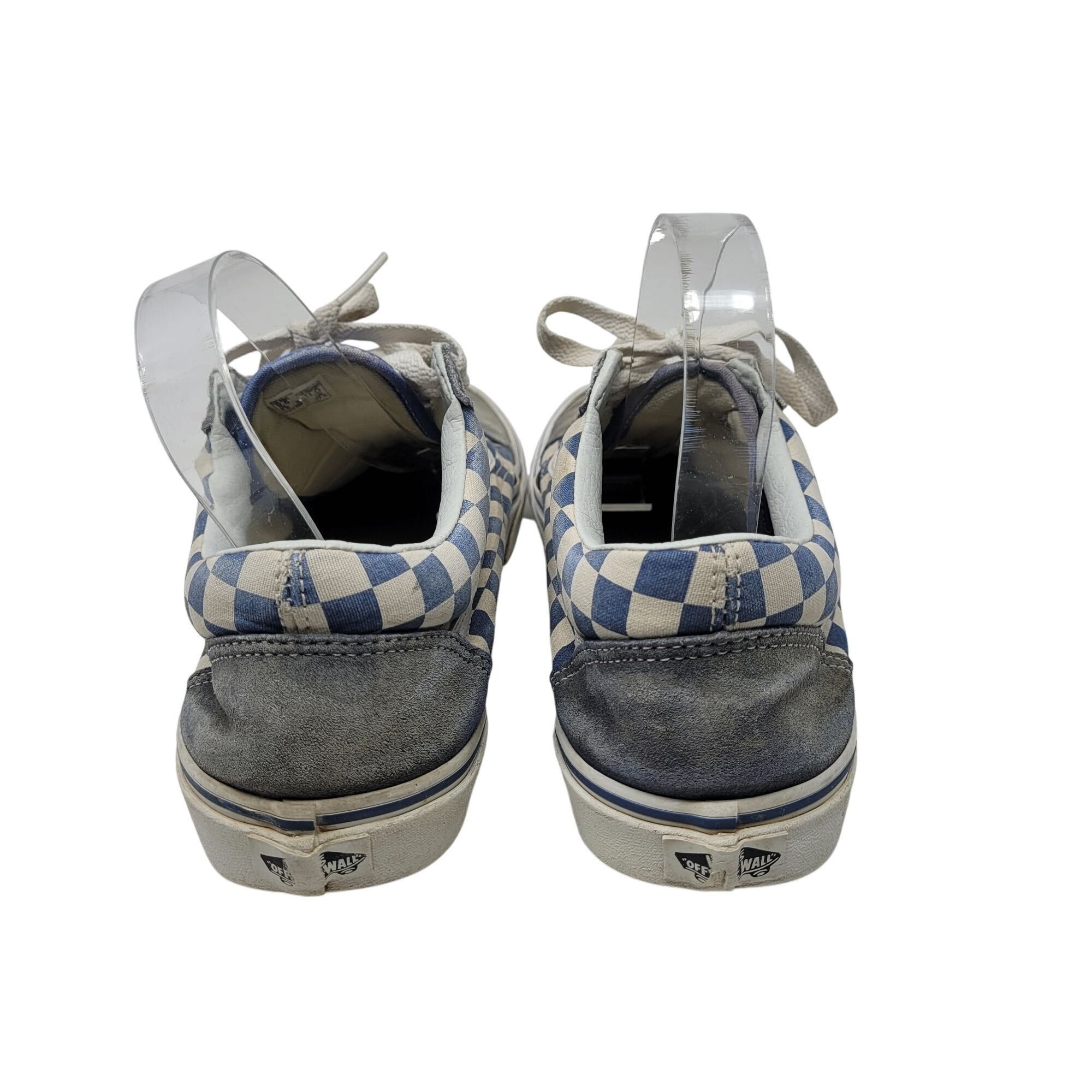 Vans Vans Blue White Suede Checkered Old Skool Sneakers Sz 9.5 Me Size US 9.5 / EU 42-43 - 8 Thumbnail
