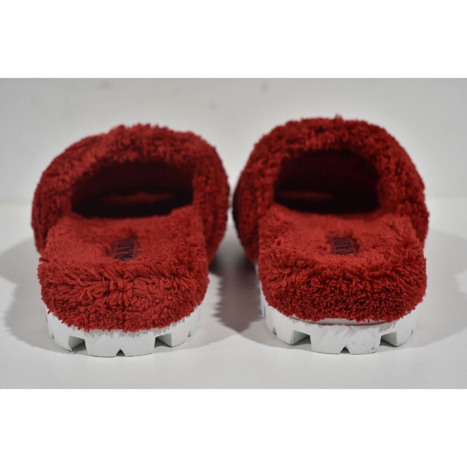 Prada Prada Terry Cloth Roso Red Black Logo Slide Sandal Rubber Size US 7 / IT 37 - 10 Thumbnail