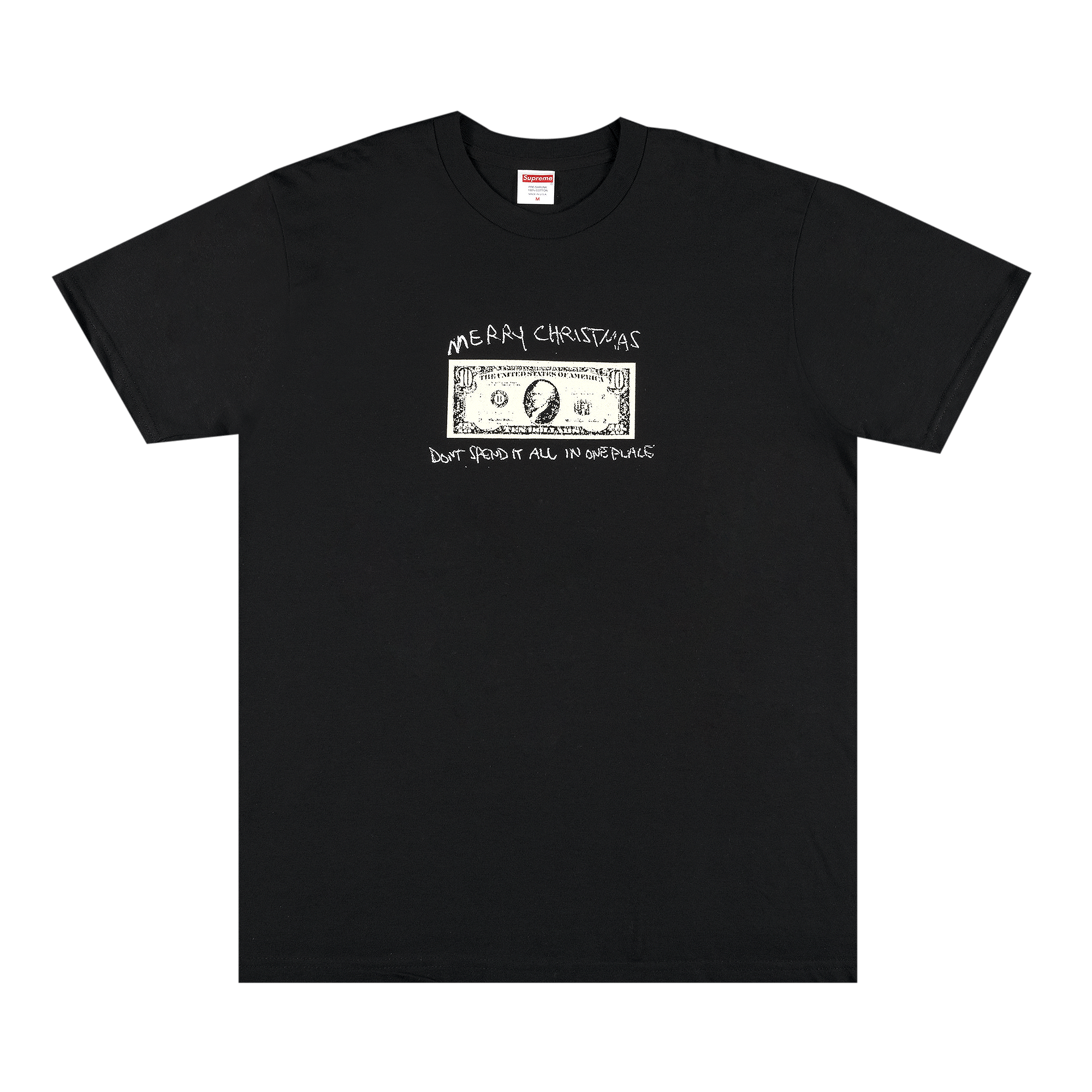 image of Supreme Spend It Tee Black, Men's (Size Small)