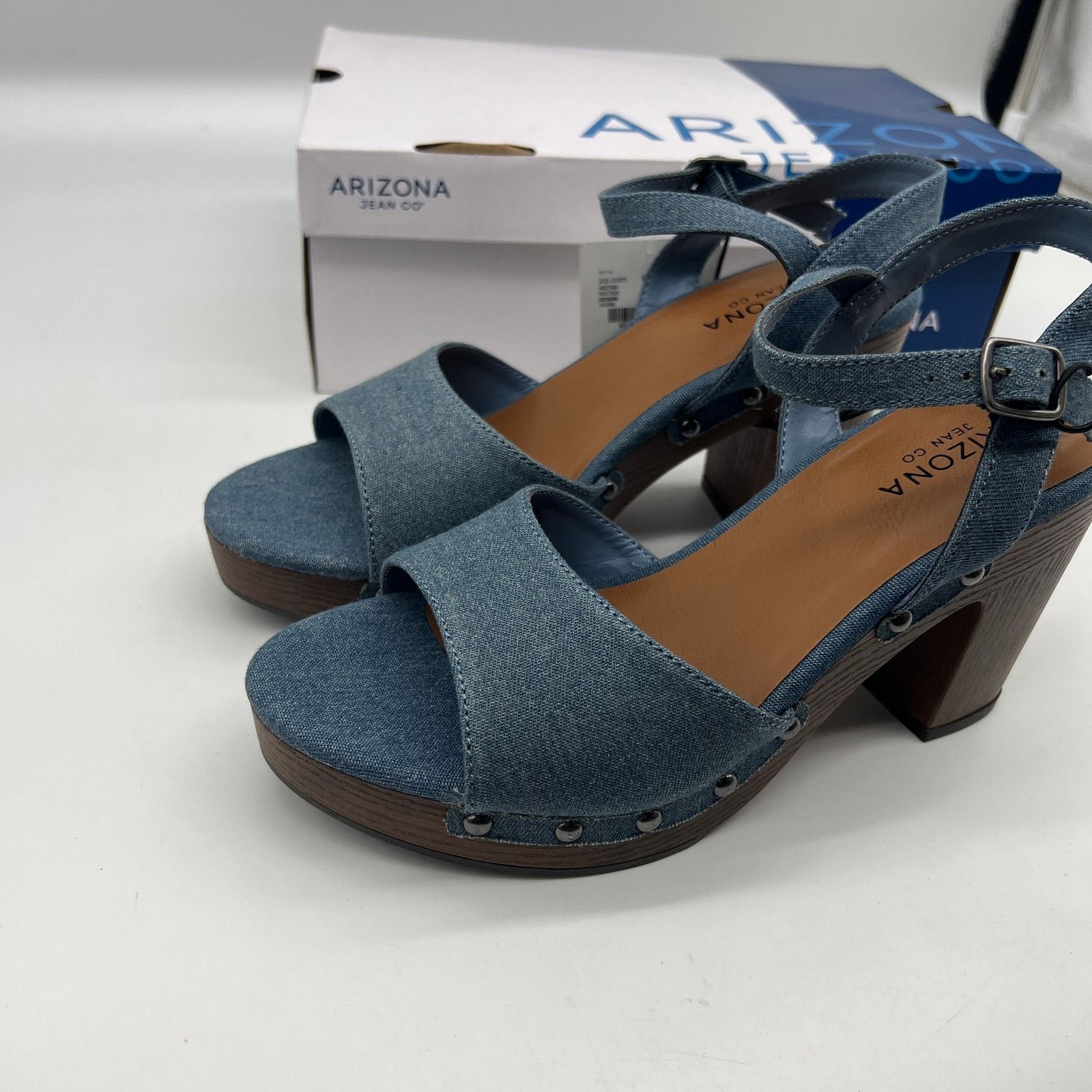 Other Arizona Jean Co Womens Heather Heeled Sandals Size US 7.5 / IT 37.5 - 7 Thumbnail