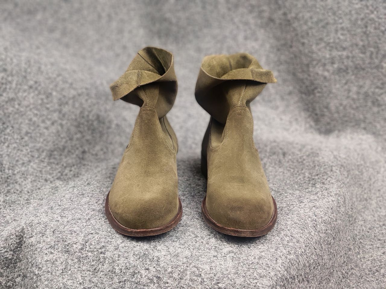 Vintage Via Roma 15 Designer leather shoes green Flat Ankle Boots Size US 11 / IT 41 - 8 Thumbnail