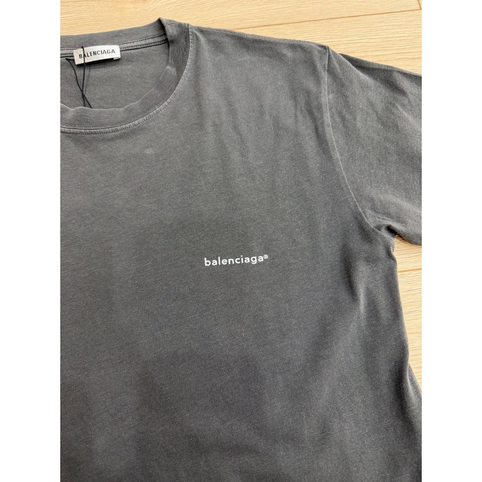 Balenciaga Balenciaga Archetype 2017 Dark Grey Logo Short Sleeve Tee M Size M / US 6-8 / IT 42-44 - 6 Thumbnail