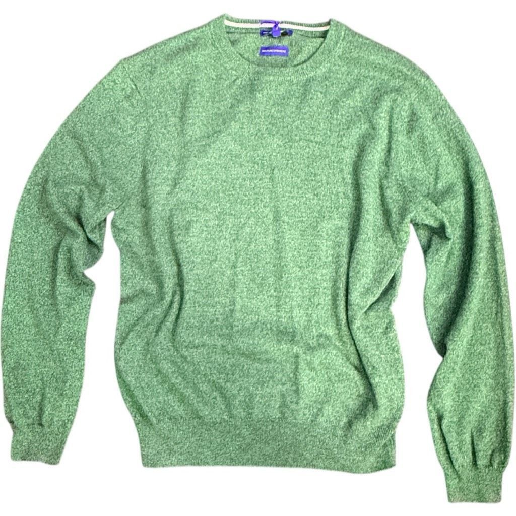 Alan Flusser ALAN FLUSSER 100% Pure Cashmere Crewneck Sweater Green Men’s Size US L / EU 52-54 / 3 - 2 Thumbnail