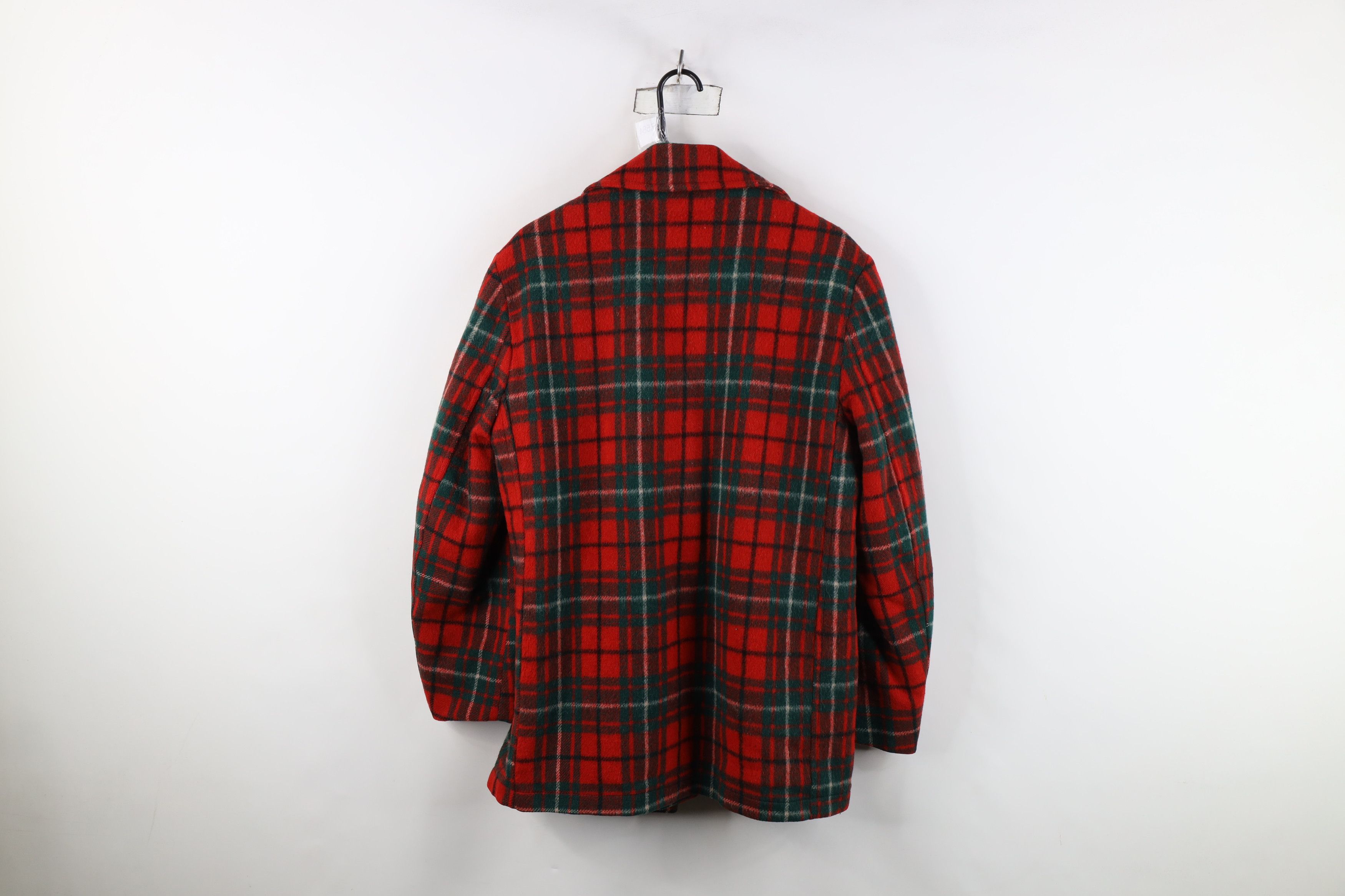 Vintage Vintage 70s Streetwear Lined Wool Button Jacket Plaid USA Size US XL / EU 56 / 4 - 13 Thumbnail