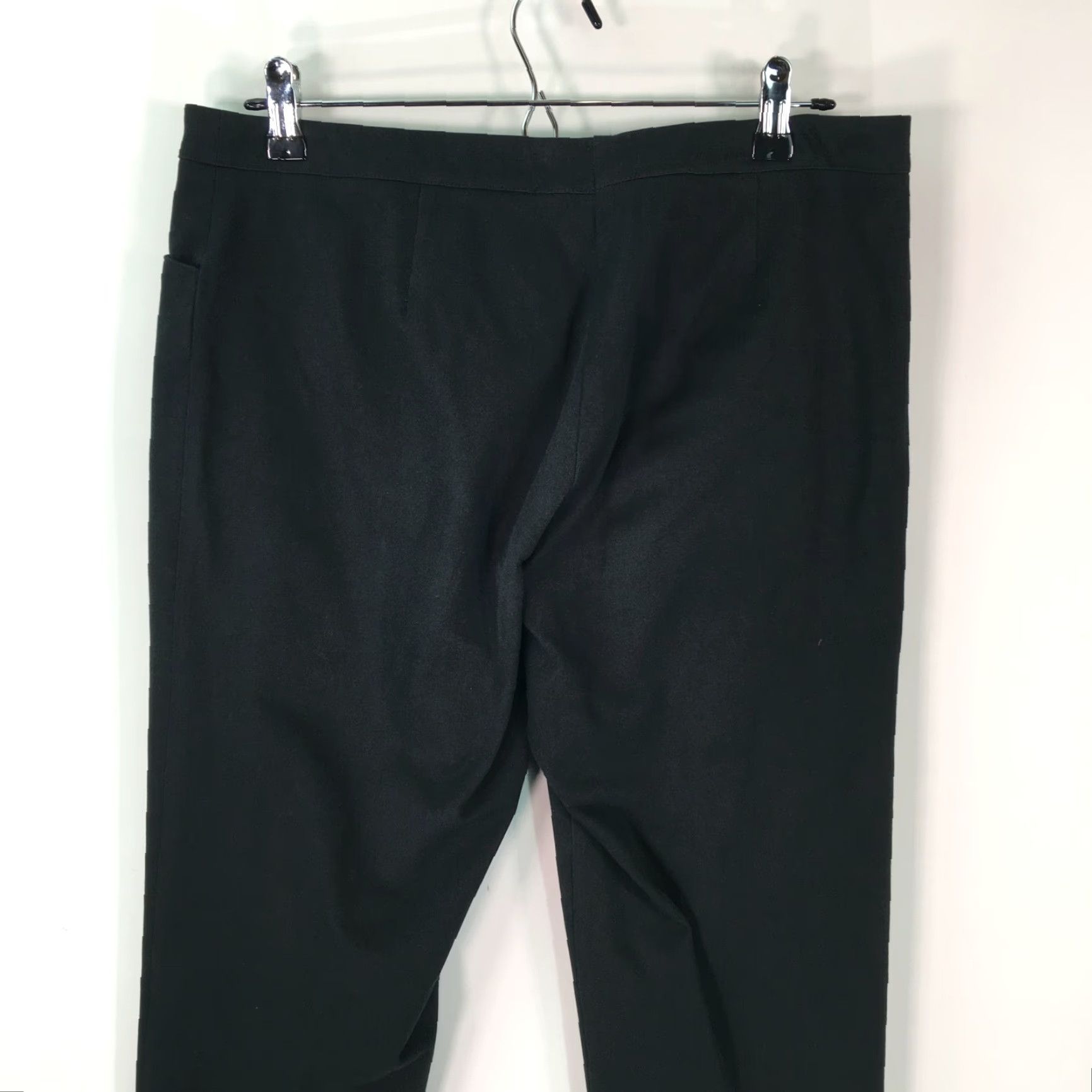 Vintage Evelyn & Arthur Womens Capri Pants Black 8 Casual Regular Flat Front Pant Size 8 Size 30" / US 8 / IT 44 - 4 Thumbnail