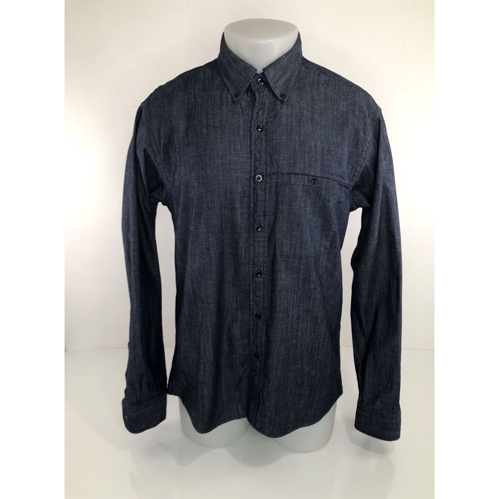 Denime Raleigh Workshop Denim Mens Md. Shirt - Button-Up Long Sleeve Blue M Size US M / EU 48-50 / 2 - 2 Thumbnail