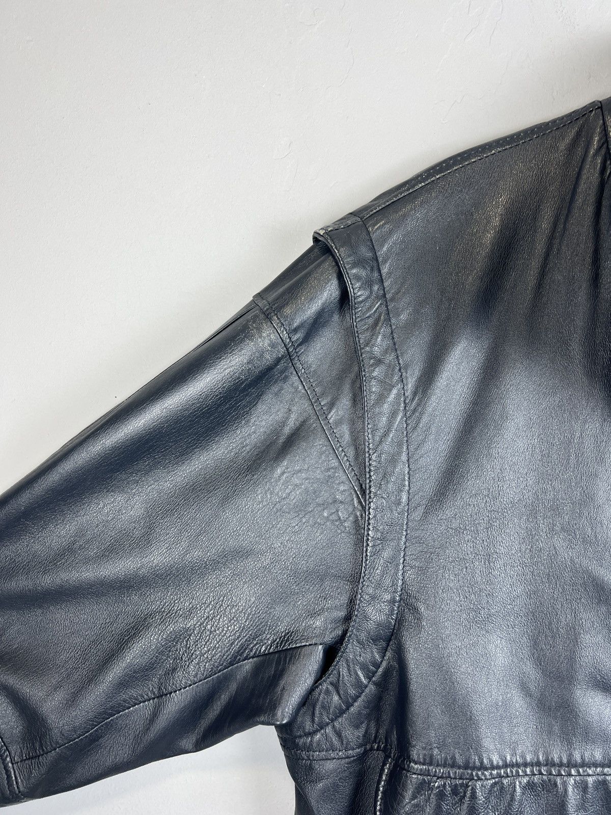 Vintage Vintage 80s Leather Trucker jacket Racing Moto y2k Size US M / EU 48-50 / 2 - 11 Thumbnail