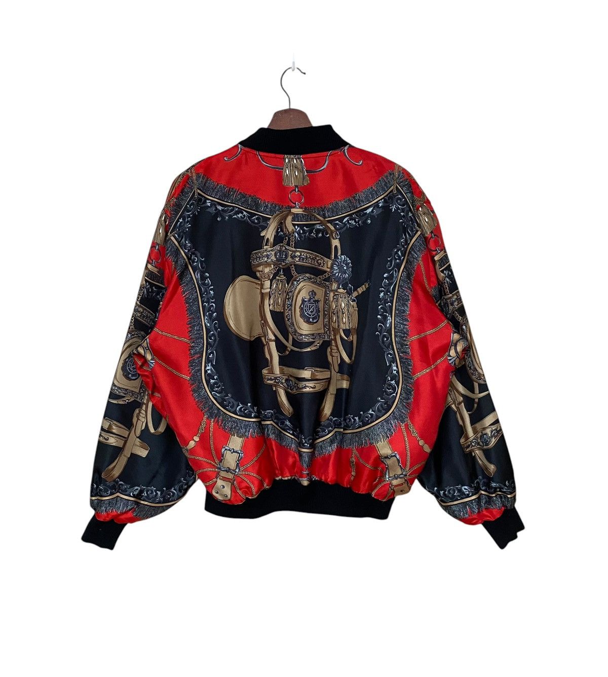 Vintage Vintage Japanese Brand Italian Silk Bomber Jacket 1990s Size US M / EU 48-50 / 2 - 2 Thumbnail