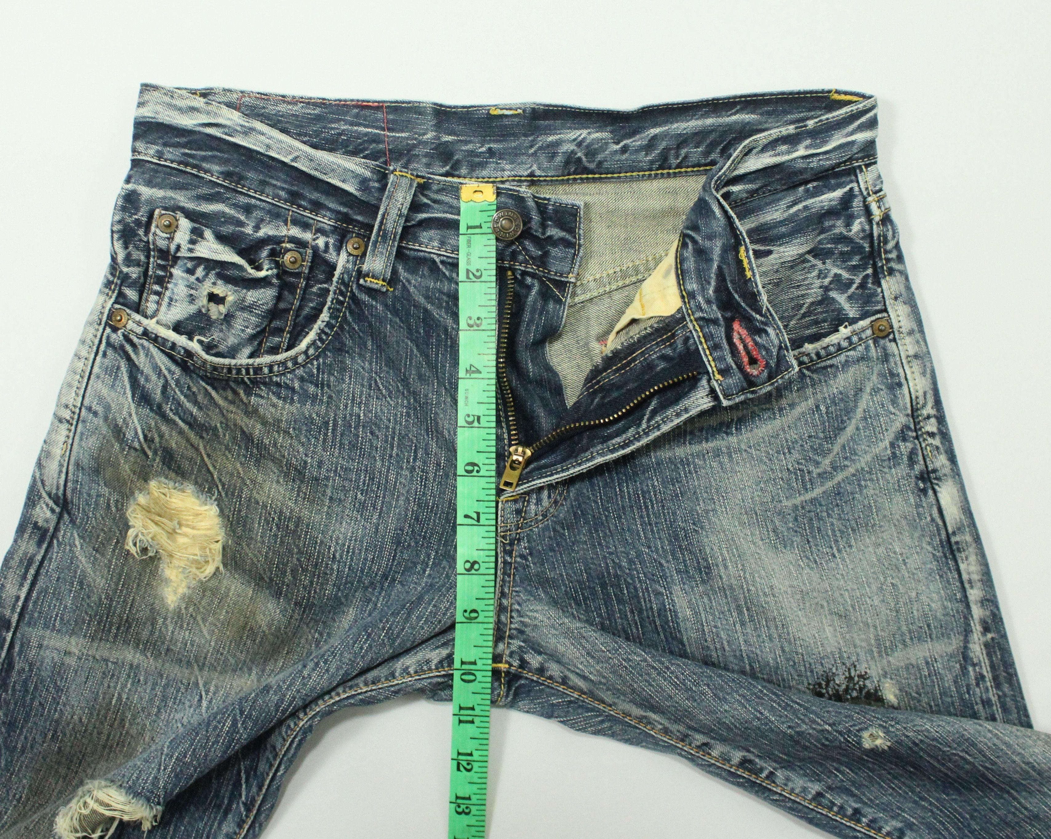 Edwin EDWIN Denim Distressed Grunge Ripped Jeans Kurt Cobain Size US 31 - 18 Thumbnail