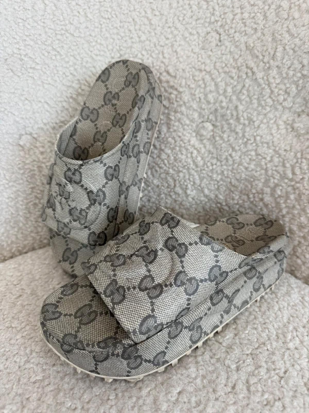 Gucci Gucci GG monogram platform slides Size US 8 / IT 38 - 3 Thumbnail