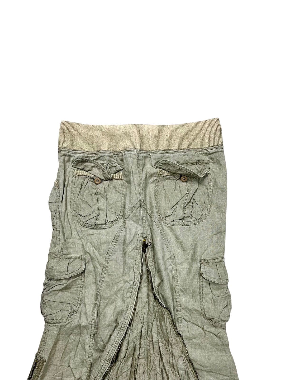 If Six Was Nine 2000s GOA - Multizpper Parachute Cargo Skirt Size 29" - 11 Thumbnail