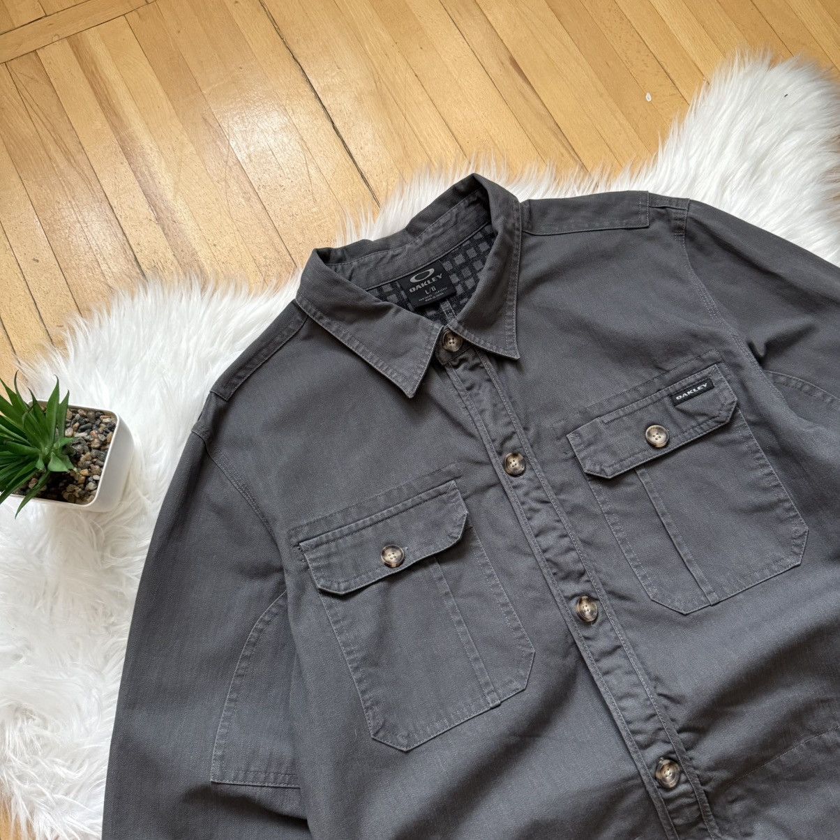 Oakley 📌 Vintage Oakley 00s Crazy Overshirt Jacket Size US L / EU 52-54 / 3 - 2 Thumbnail