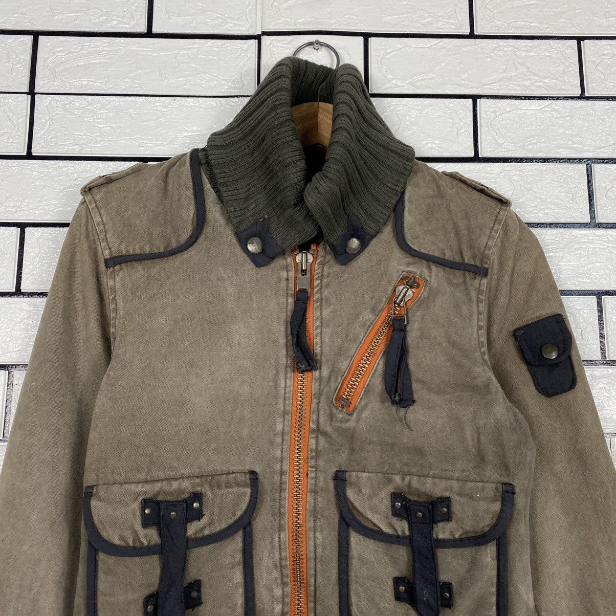 Japanese Brand 📌Cropped Bondage Parachute Biker Jacket Avirex Size US S / EU 44-46 / 1 - 4 Thumbnail