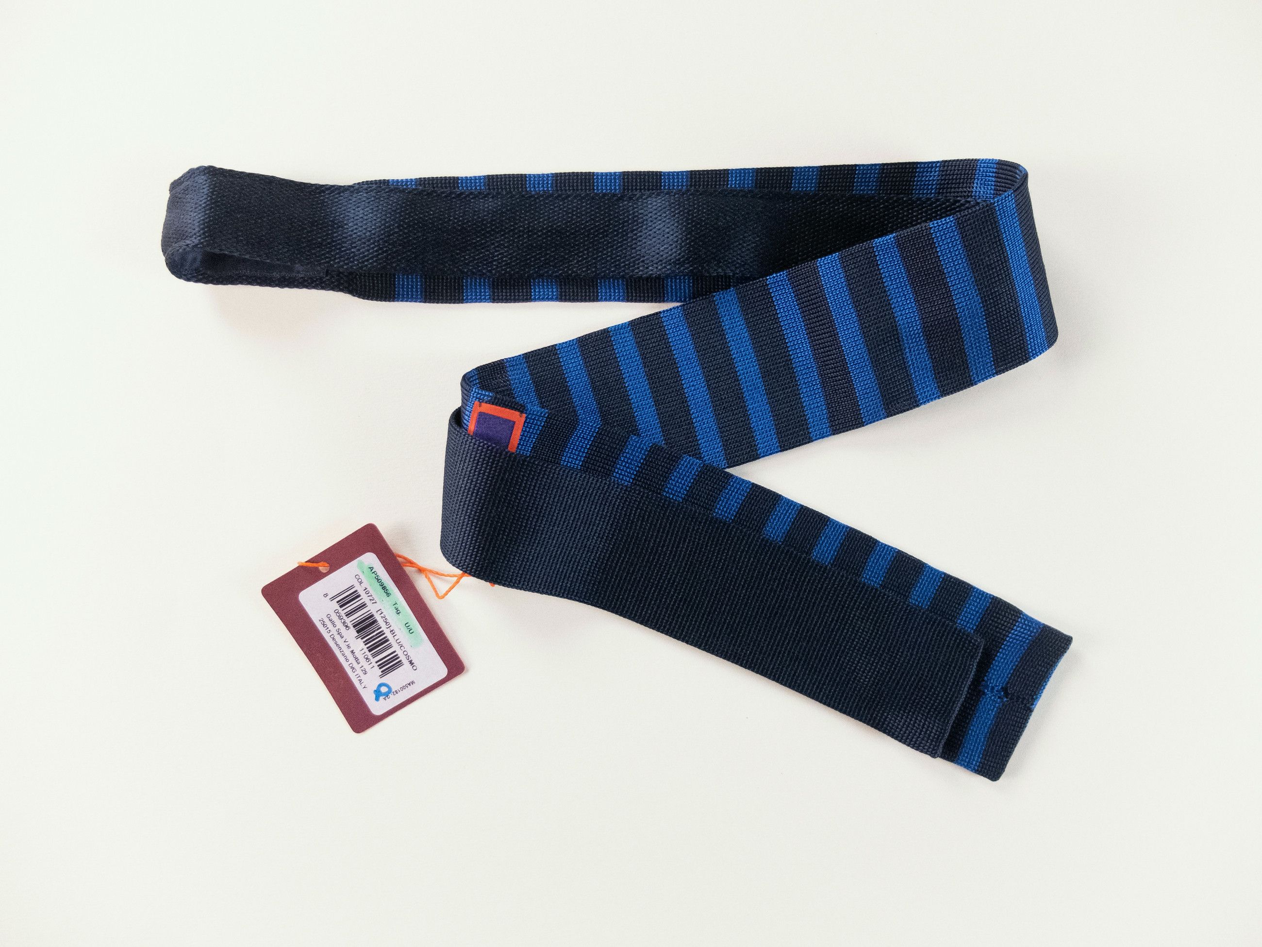 Other GALLO navy blue striped knit skinny silk tie Made in Italy Size ONE SIZE - 2 Thumbnail