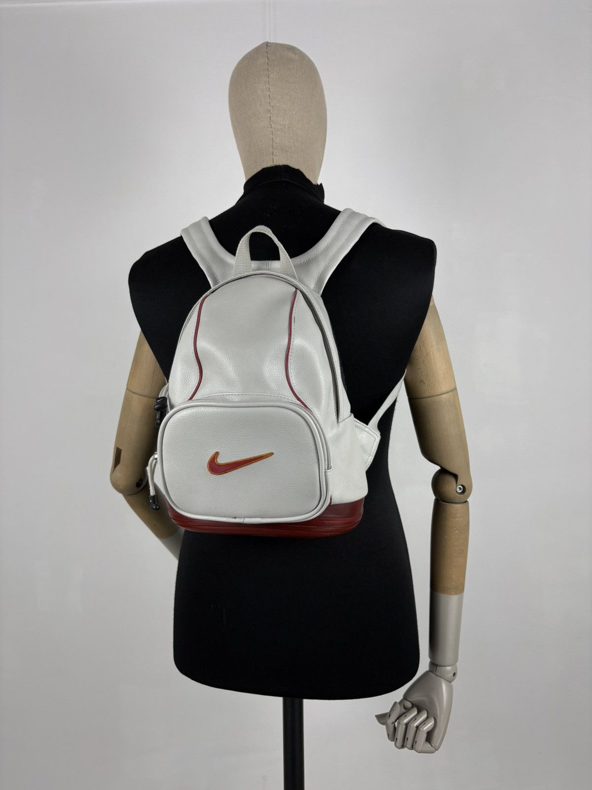 Nike Retro 90’s AIR Leather Bubble Double Big Swoosh Utility Backpack Mini Bag Size ONE SIZE - 2 Thumbnail