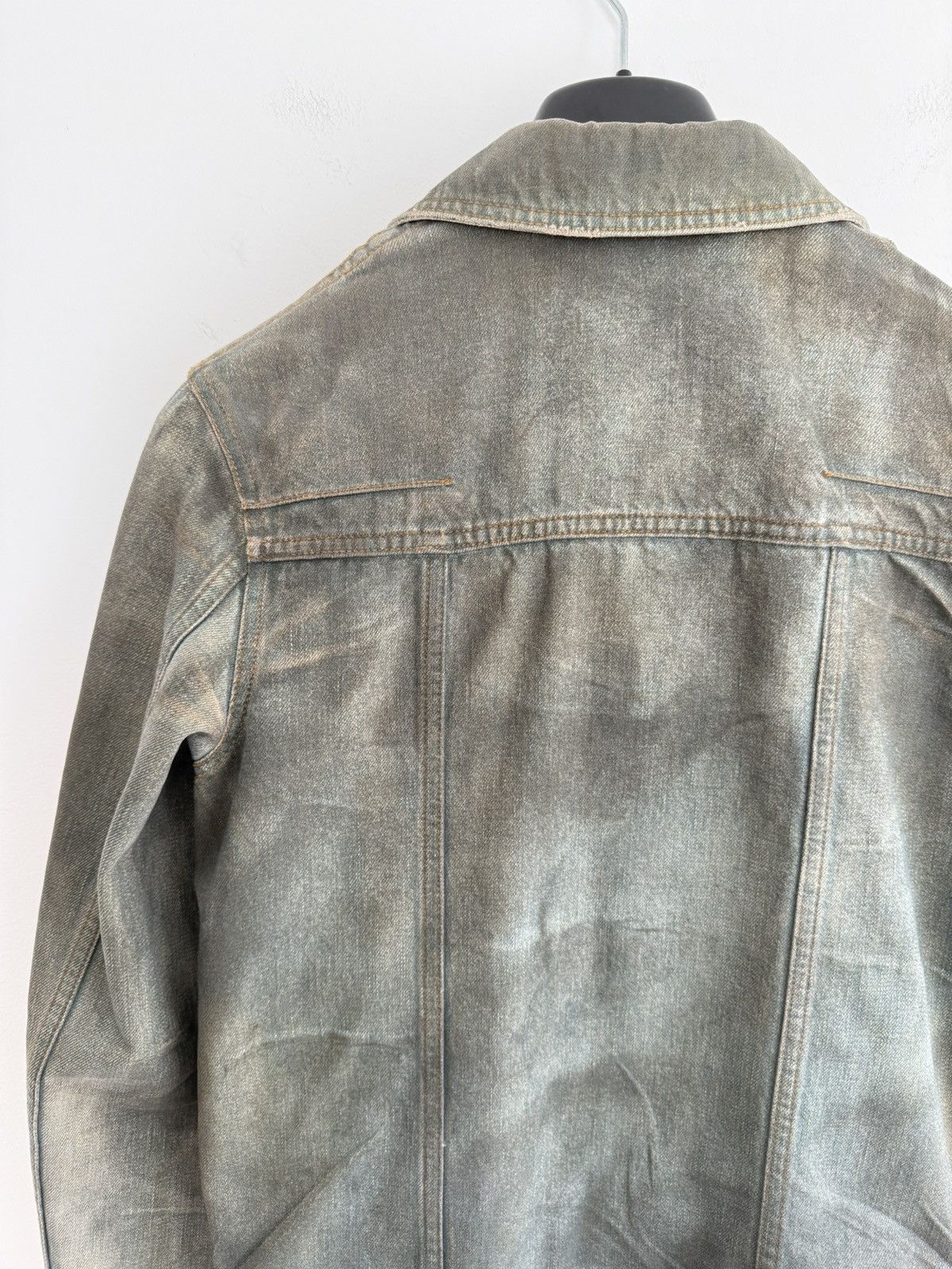 Dior × Hedi Slimane S/S 2004 “Strip” Dirty Bleu Clair Denim Jacket Size US M / EU 48-50 / 2 - 10 Thumbnail