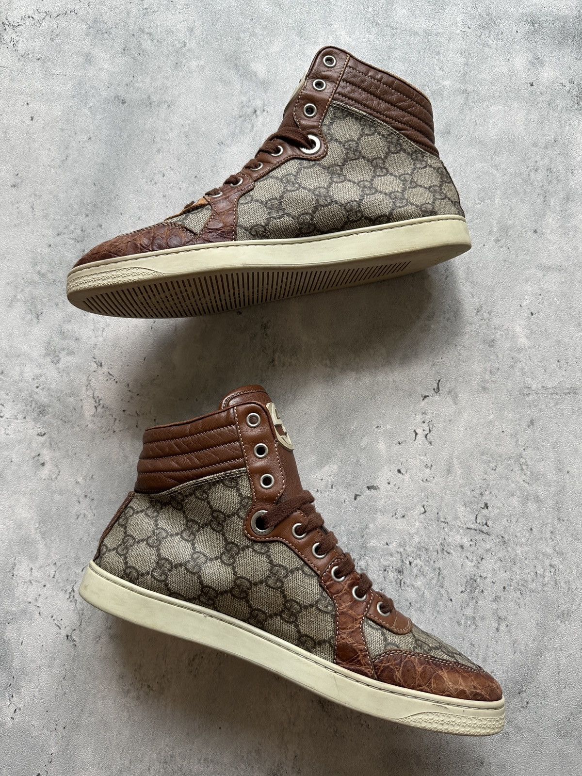 Gucci CROC LEATHER IMPRIME HIGH TOP Size US 7.5 / EU 40-41 - 7 Thumbnail